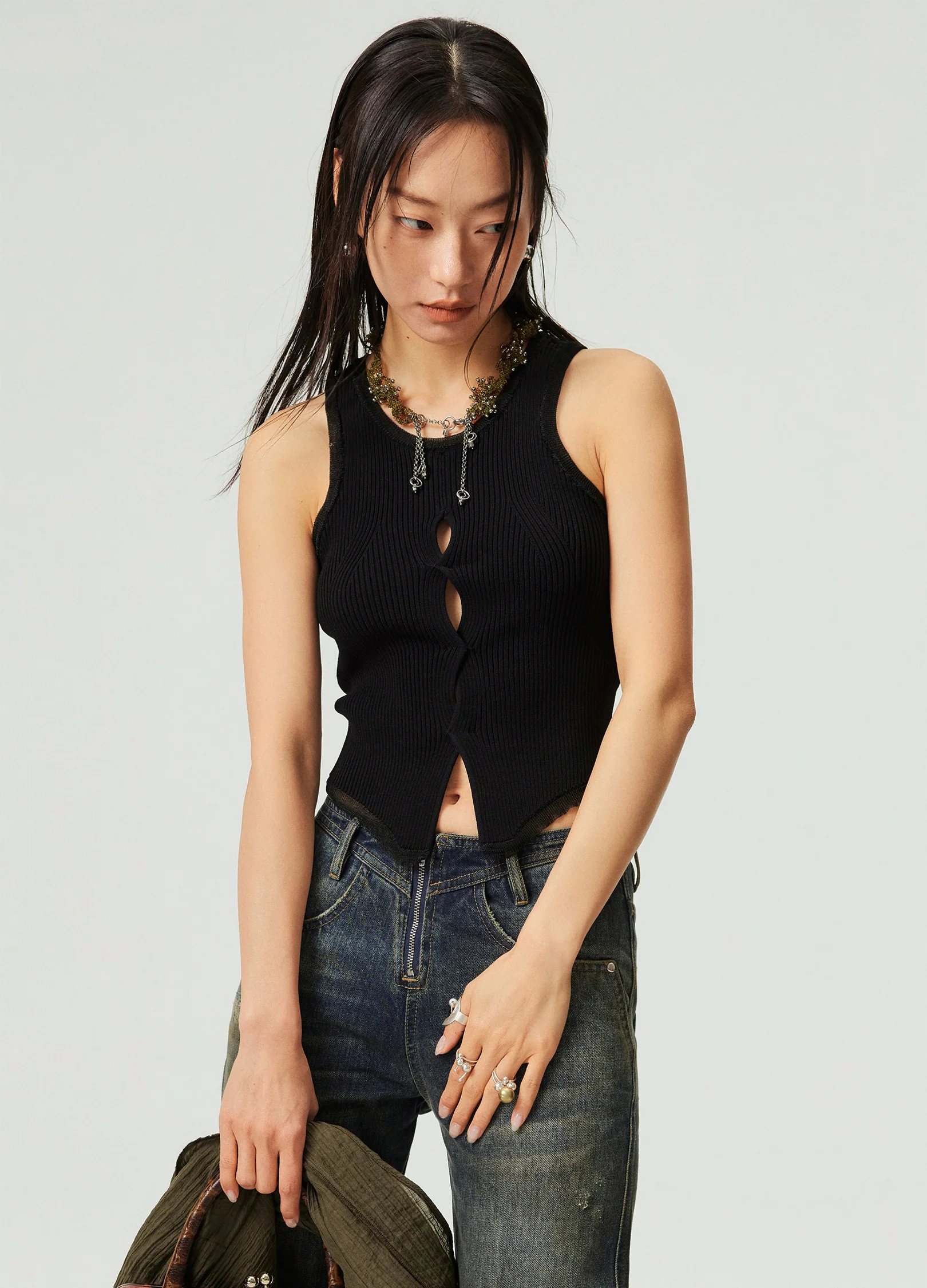 Hollow Knit Tank Top - Image 8