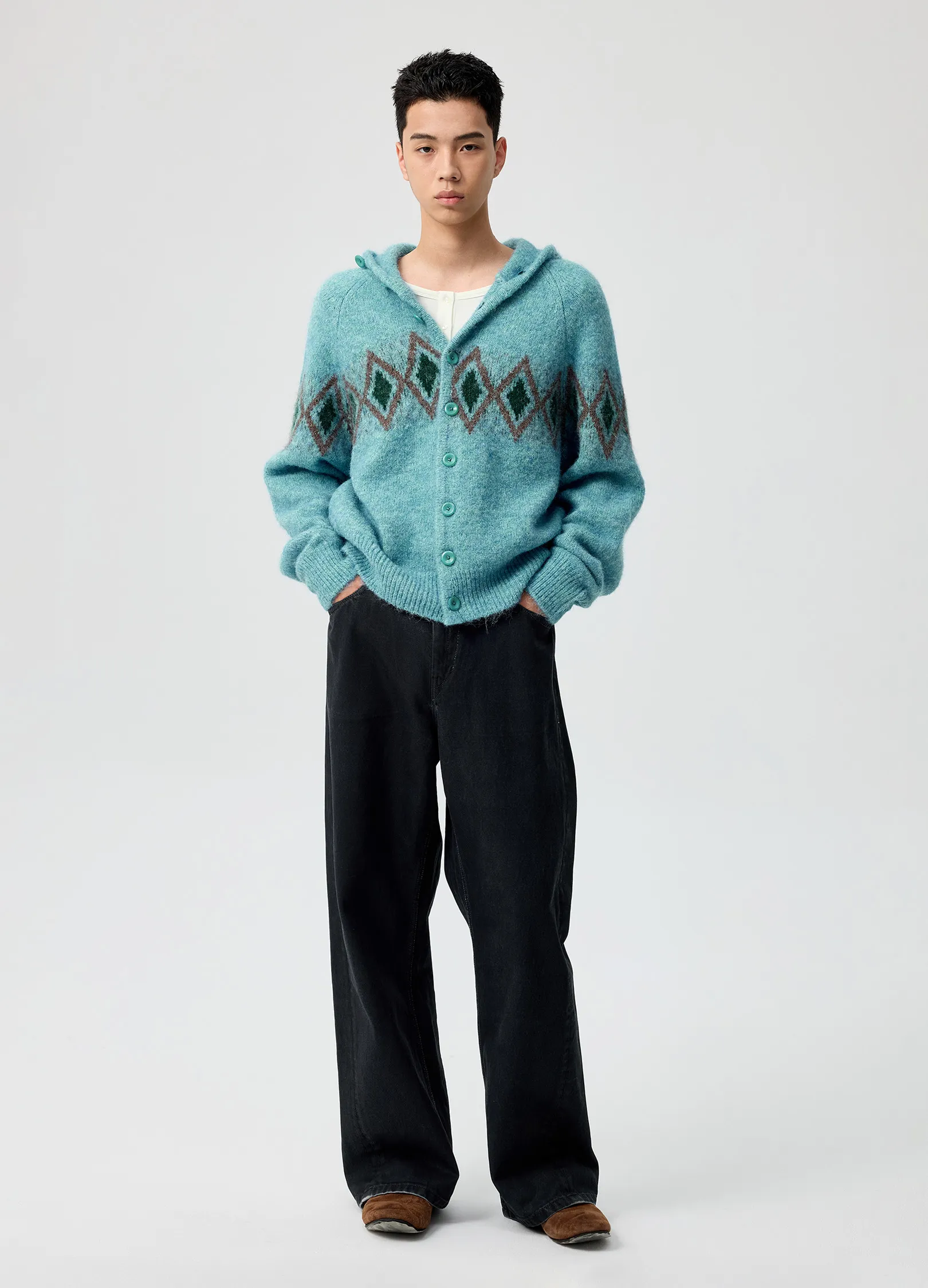 Jacquard Hooded Sweater - Image 11