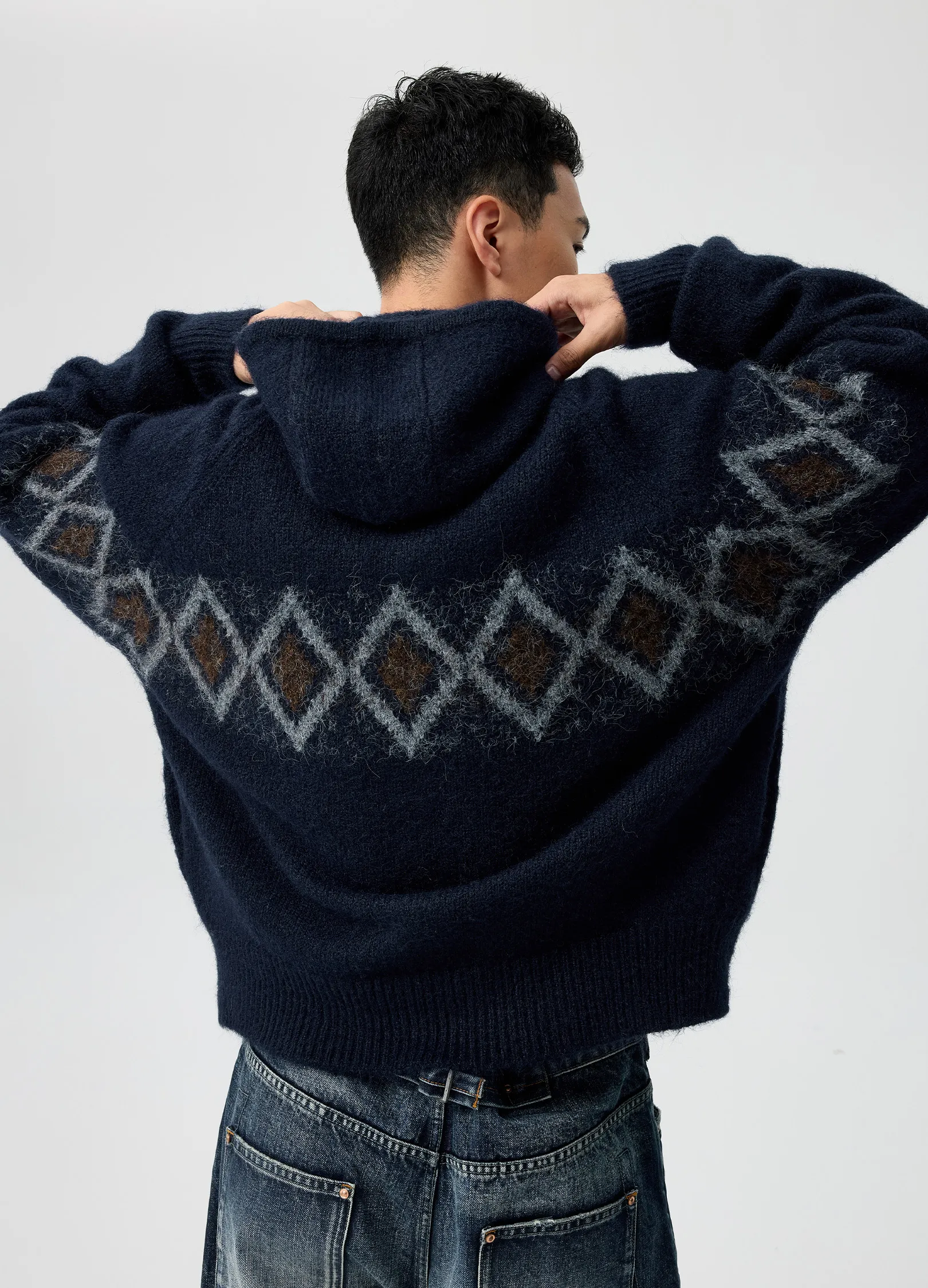 Jacquard Hooded Sweater - Image 12