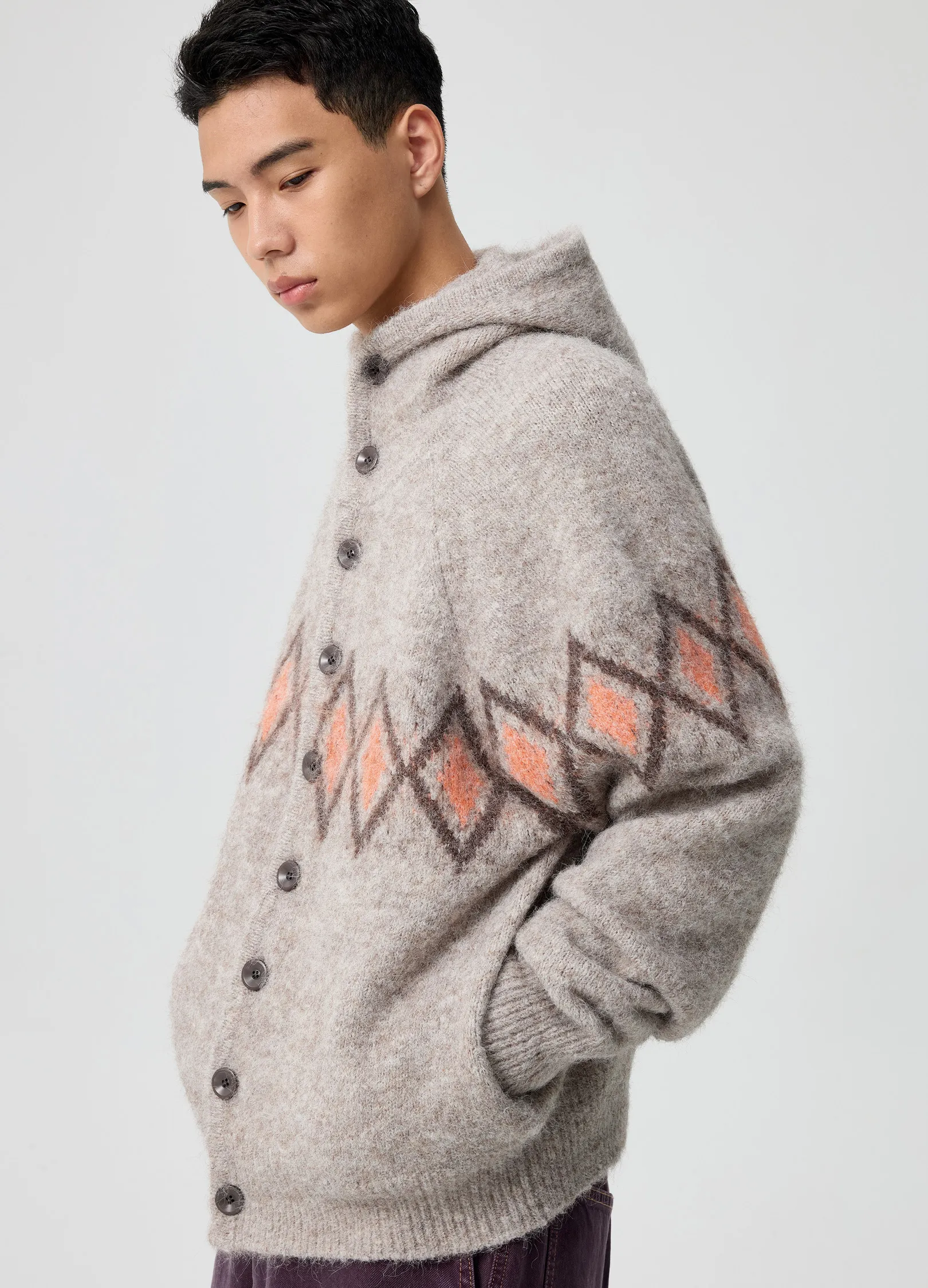 Jacquard Hooded Sweater - Image 5