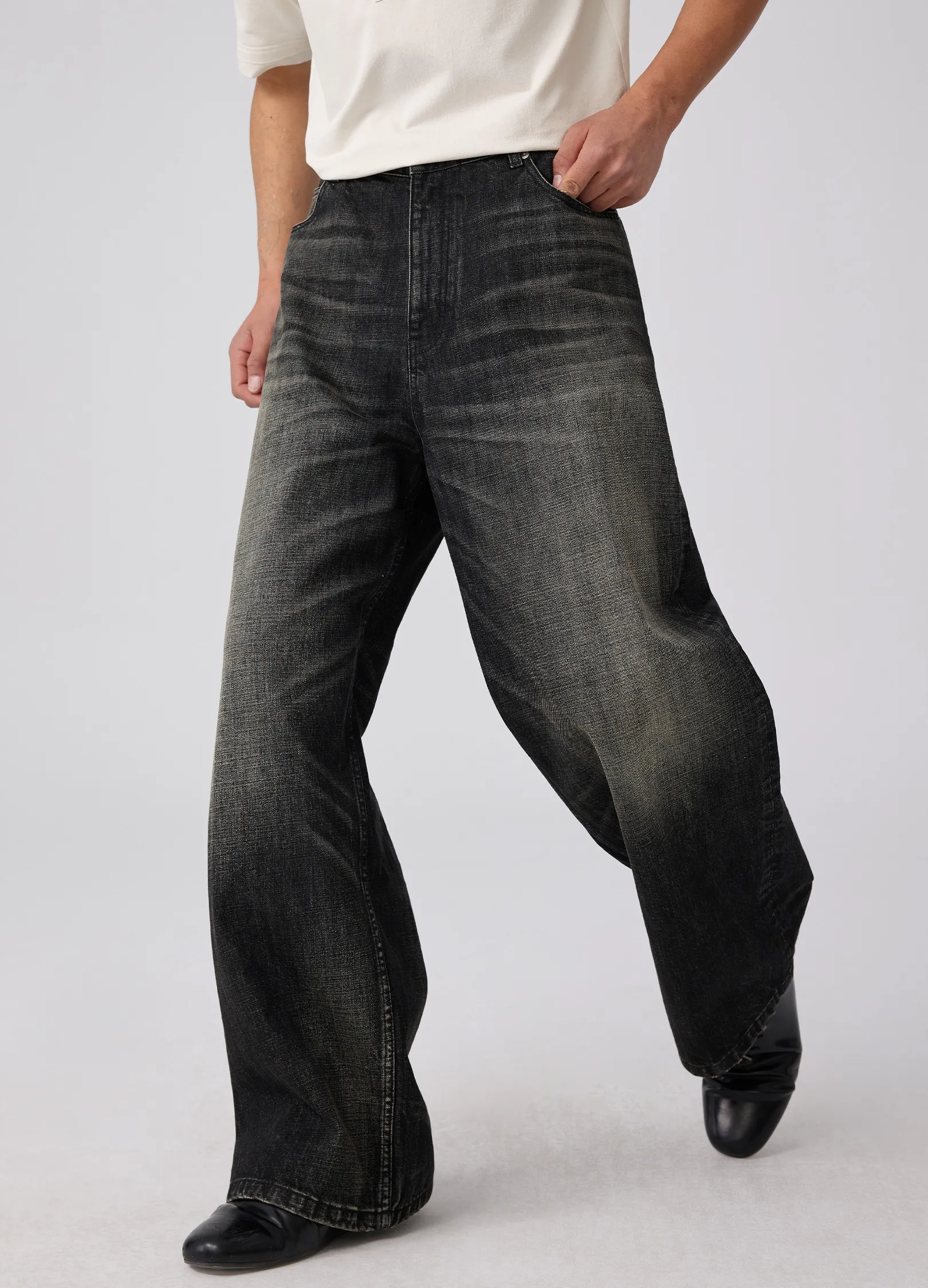 Jet Wash Wide Denim - Image 3