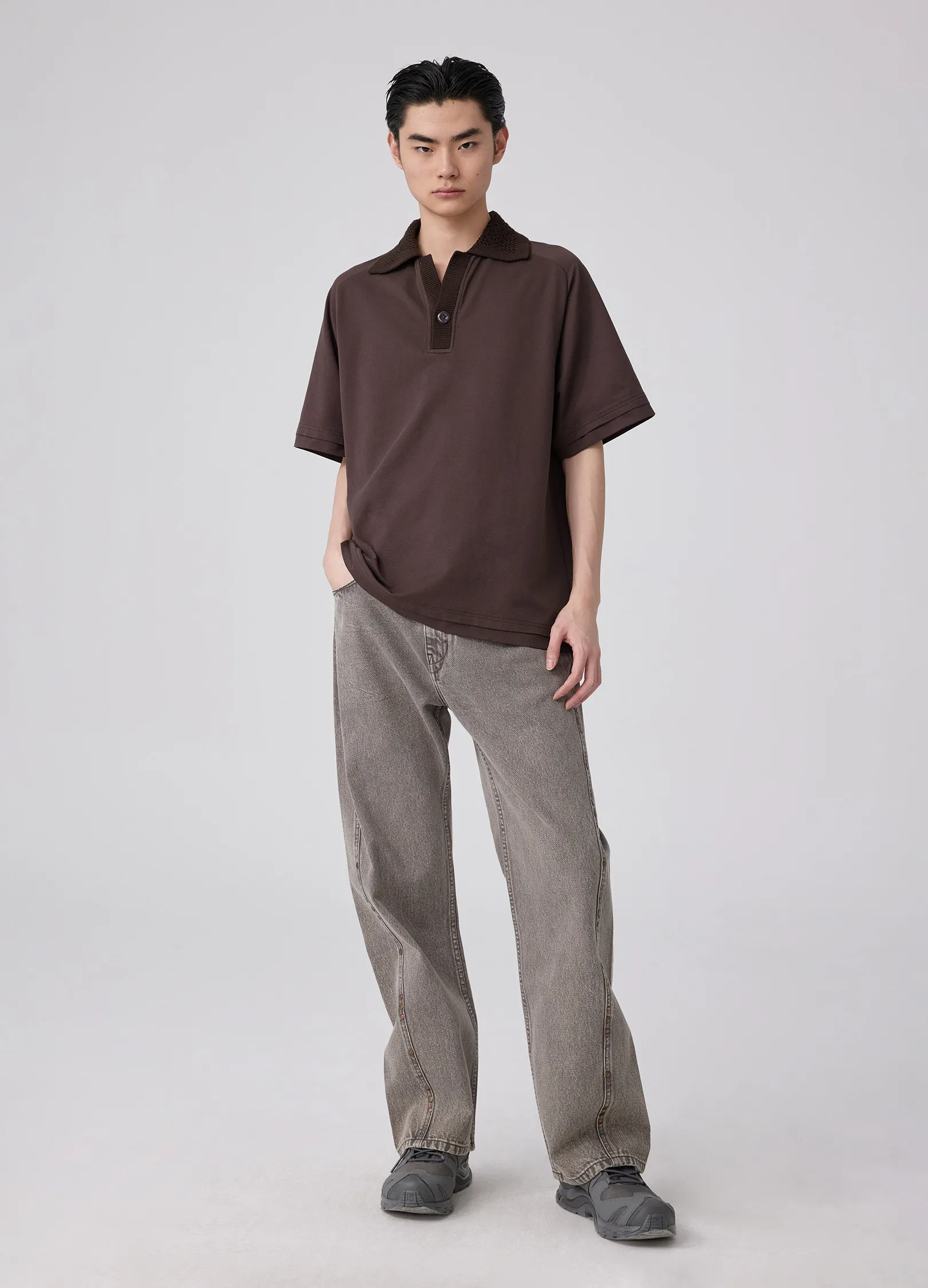 Knit Collar Polo - Image 4