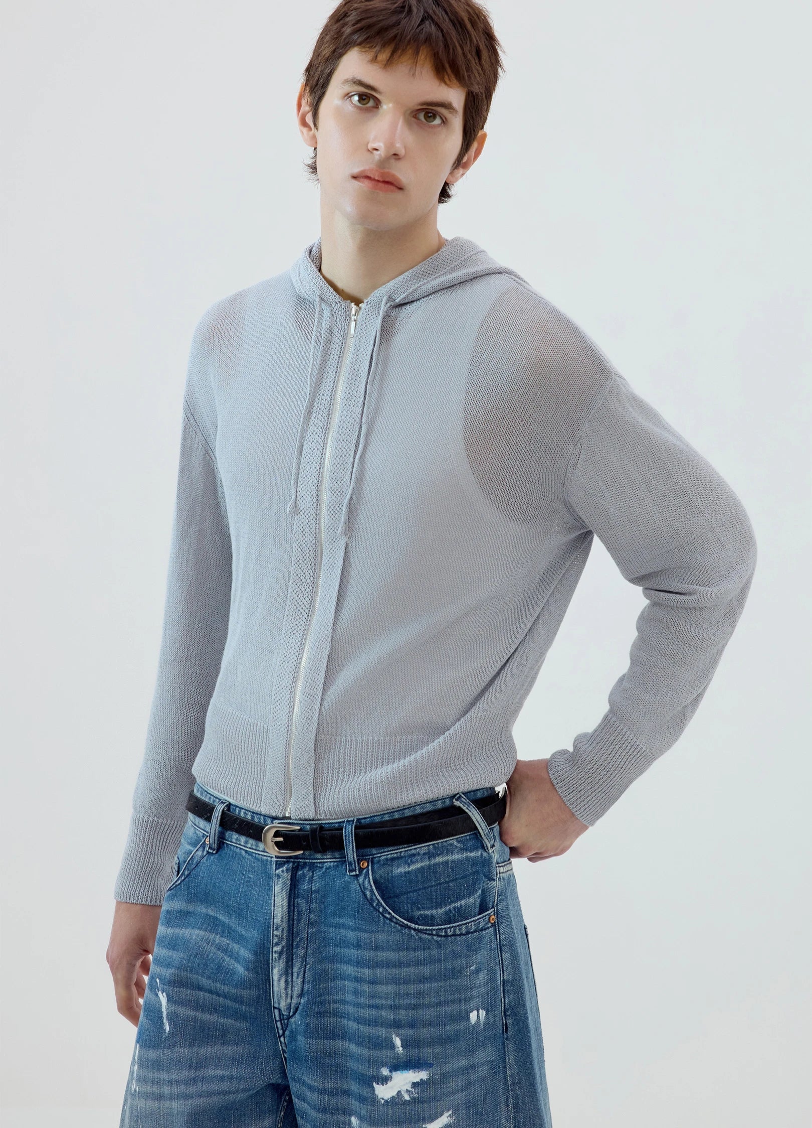 Knitted Zip Hoodie - Image 2