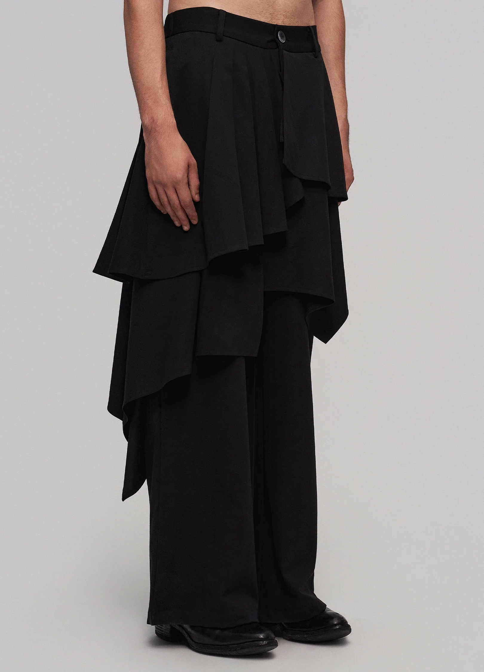 Layered Panel Trousers - Image 5