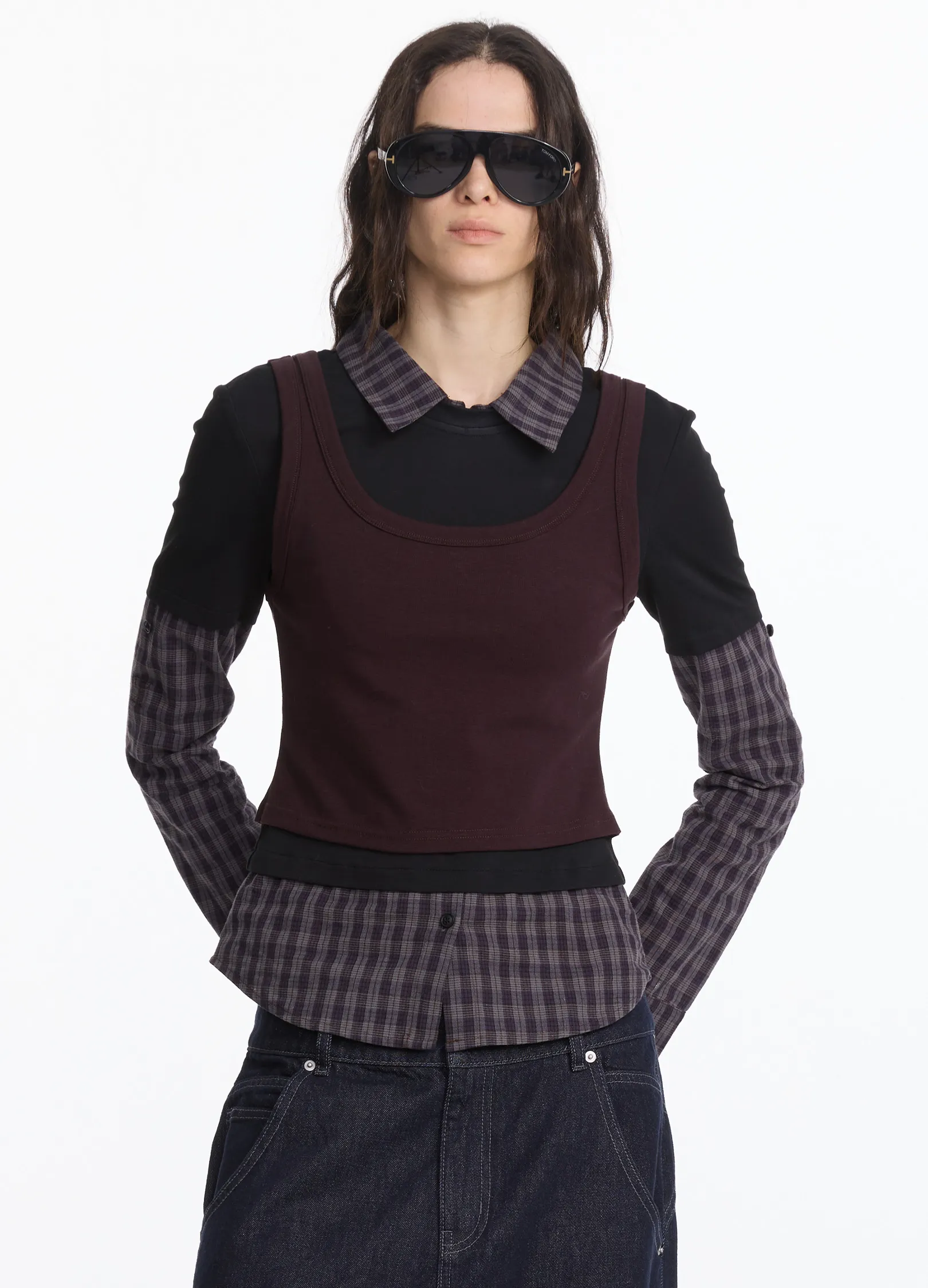 Layered Polo Top