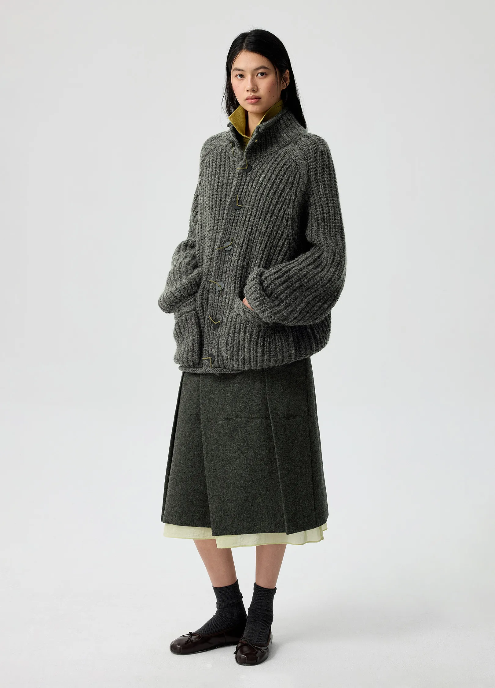 Layered Wool Skirt - Image 5