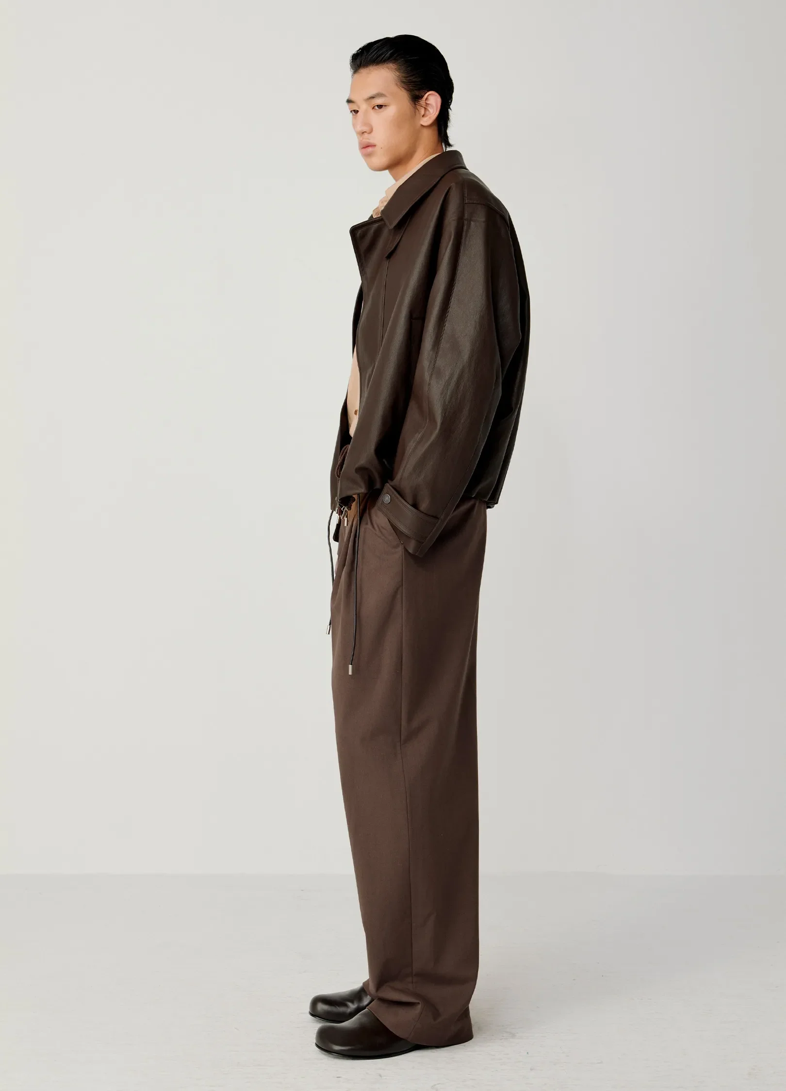 Leather Aviator Jacket - Image 7