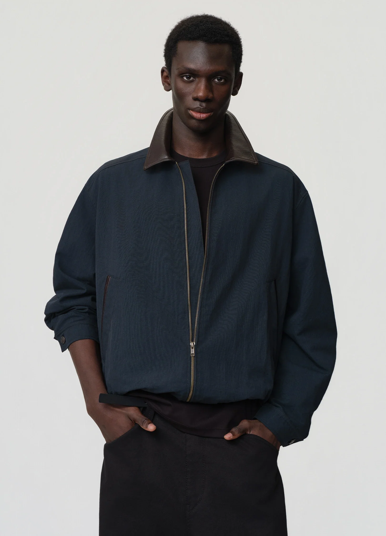 Leather Collar Jacket - Image 5