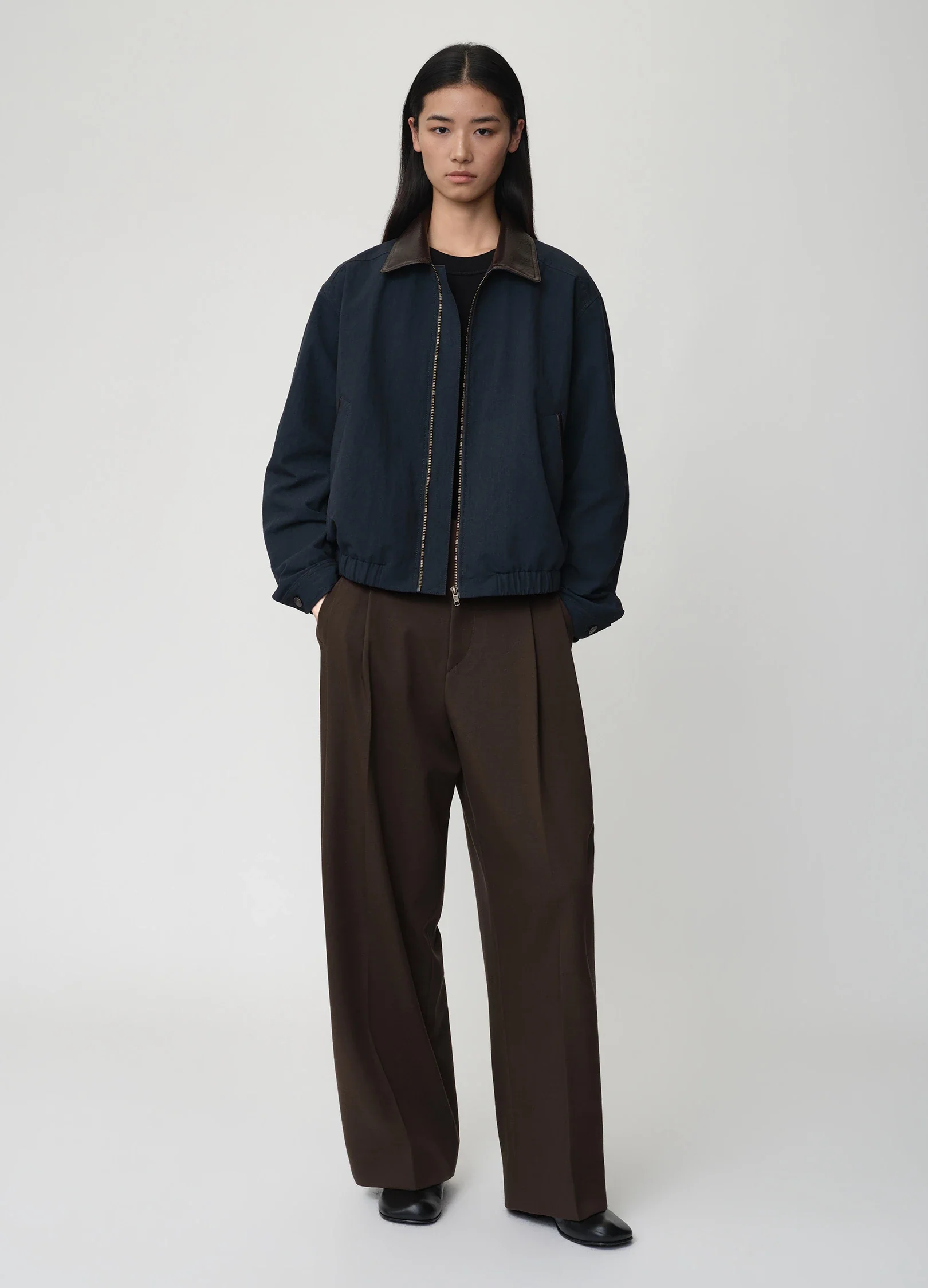 Leather Collar Jacket - Image 8