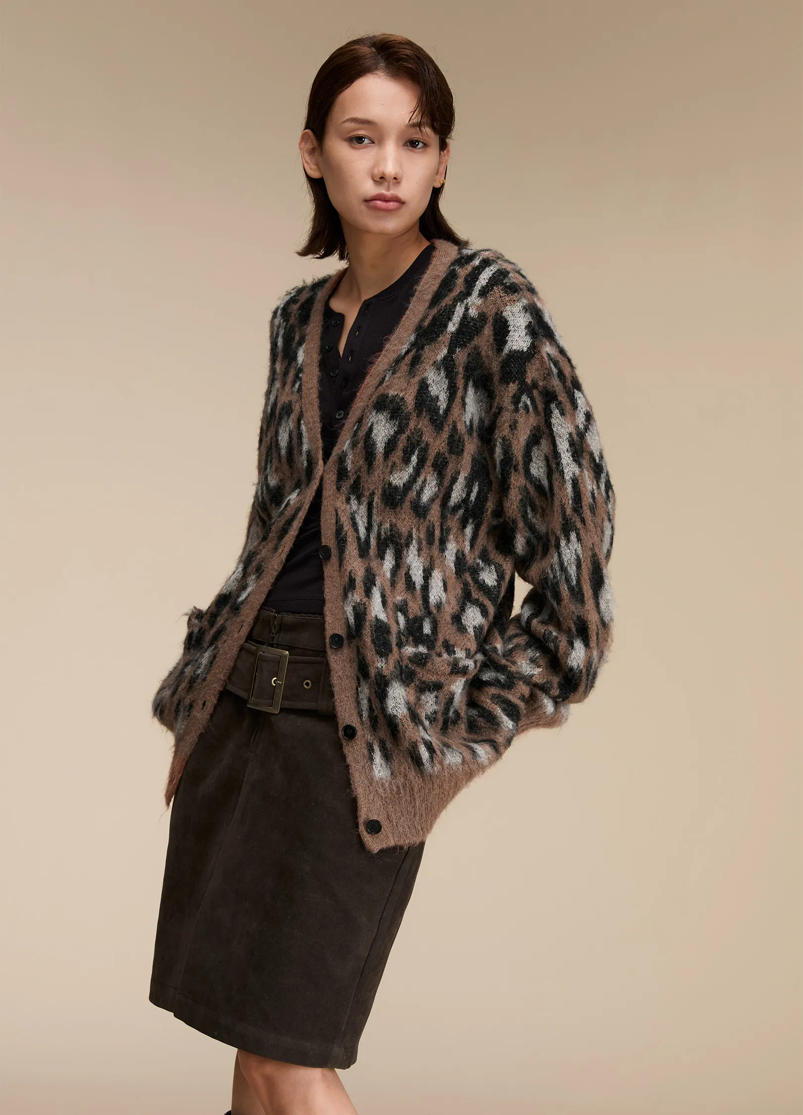 Leopard Print Cardigan - Image 2