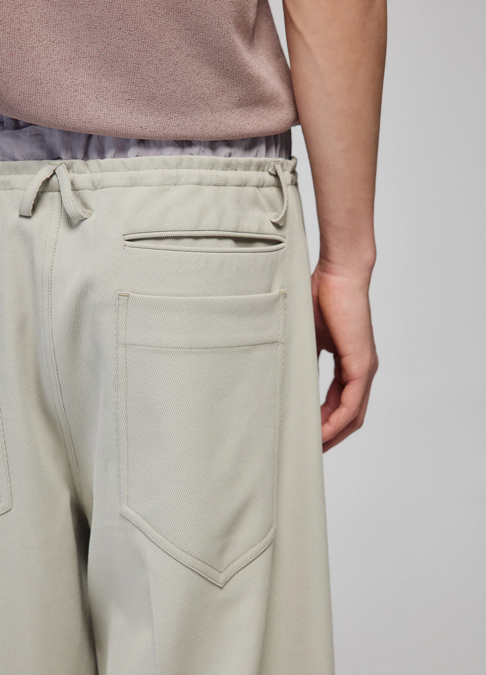 Light Splicing Wide Trousers - Image 13