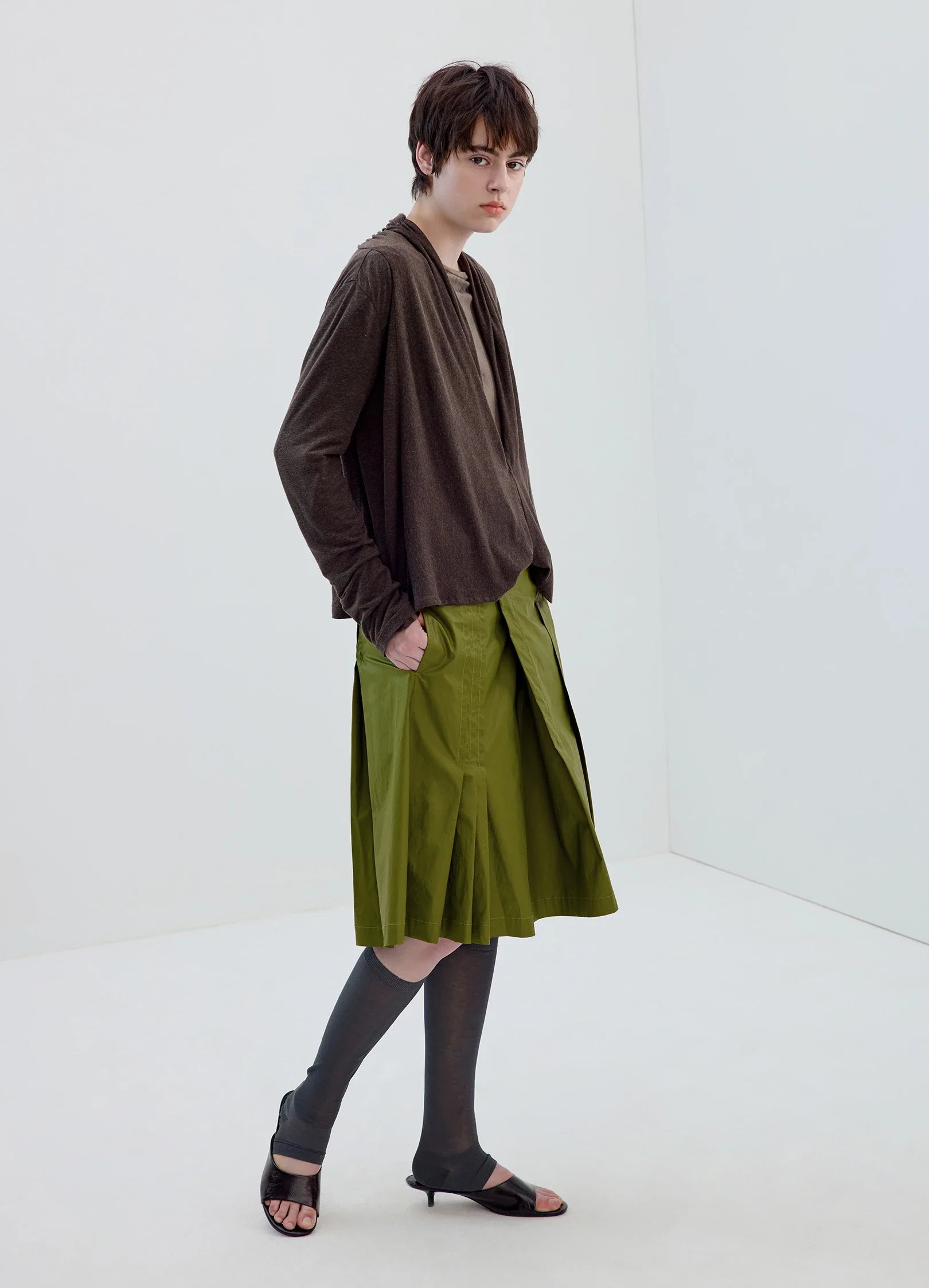 Linen Cowl Cardigan - Image 4