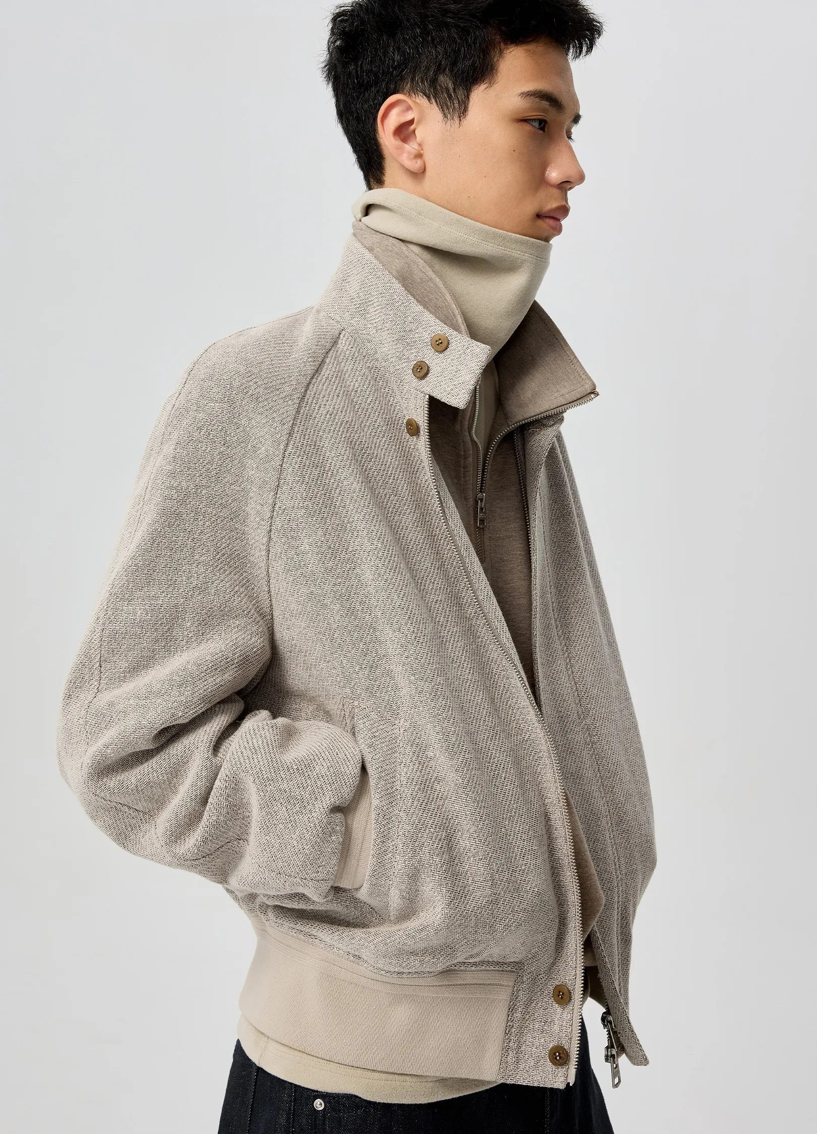 Linen Harrington Jacket - Image 3