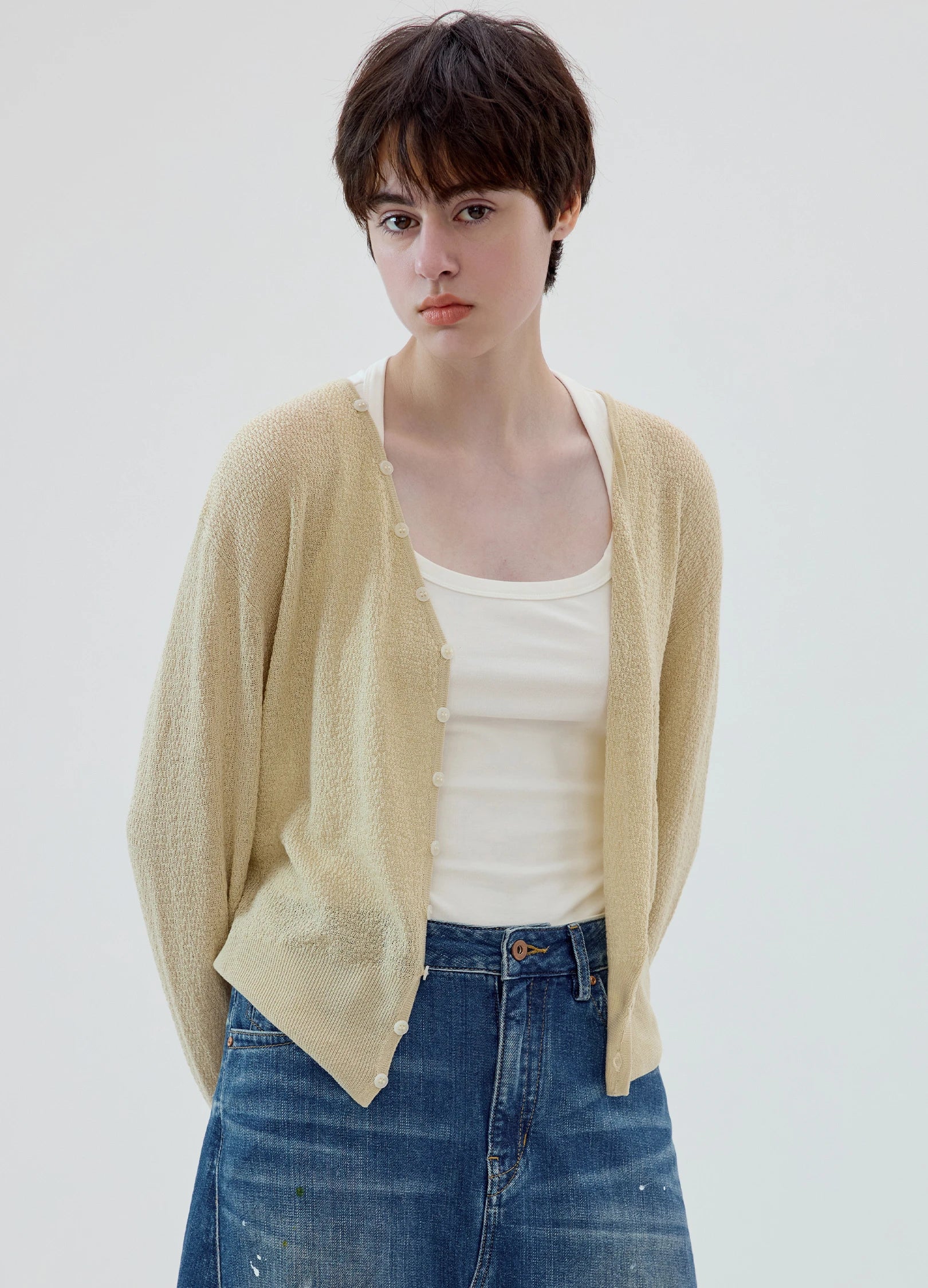Linen Knit Cardigan - Image 3