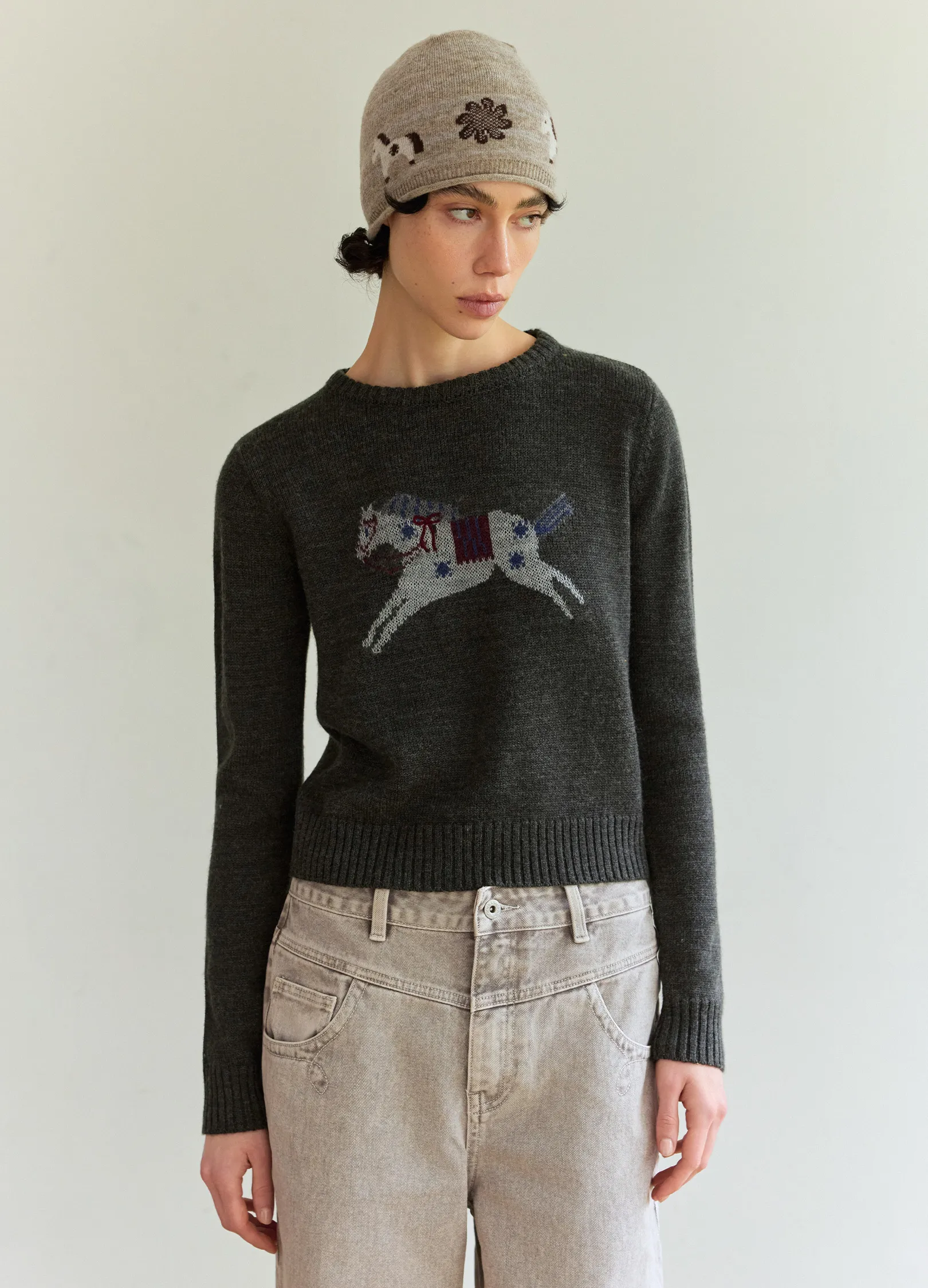 Merino Knit Embroidered Top - Image 5