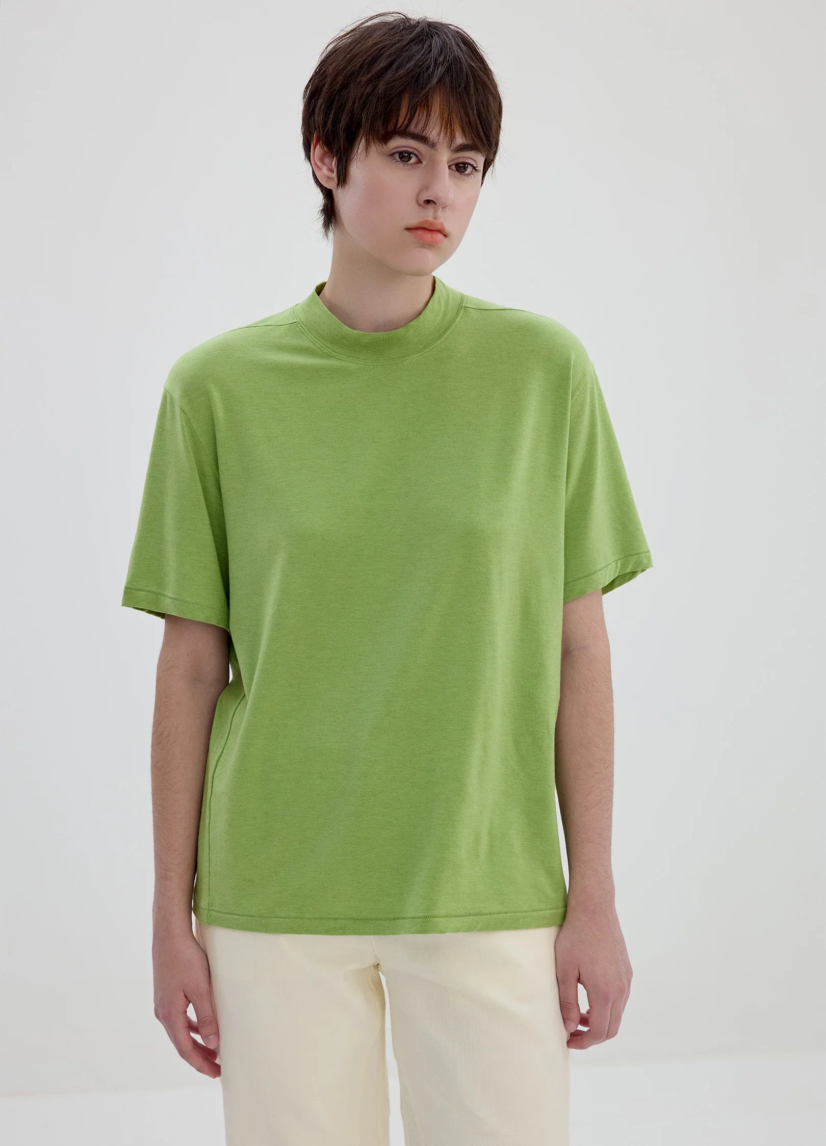 Merino Mock Neck Tee - Image 2
