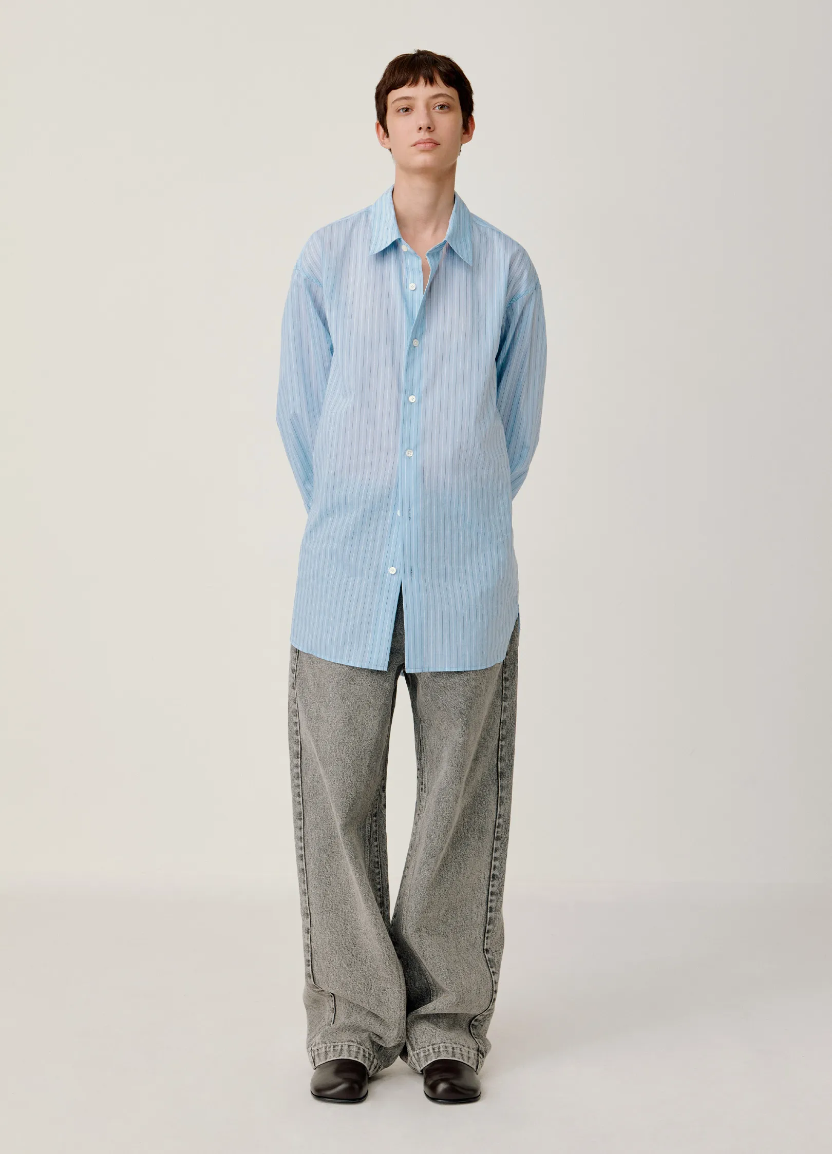 Oversized Pinstripe Shirt - Image 2
