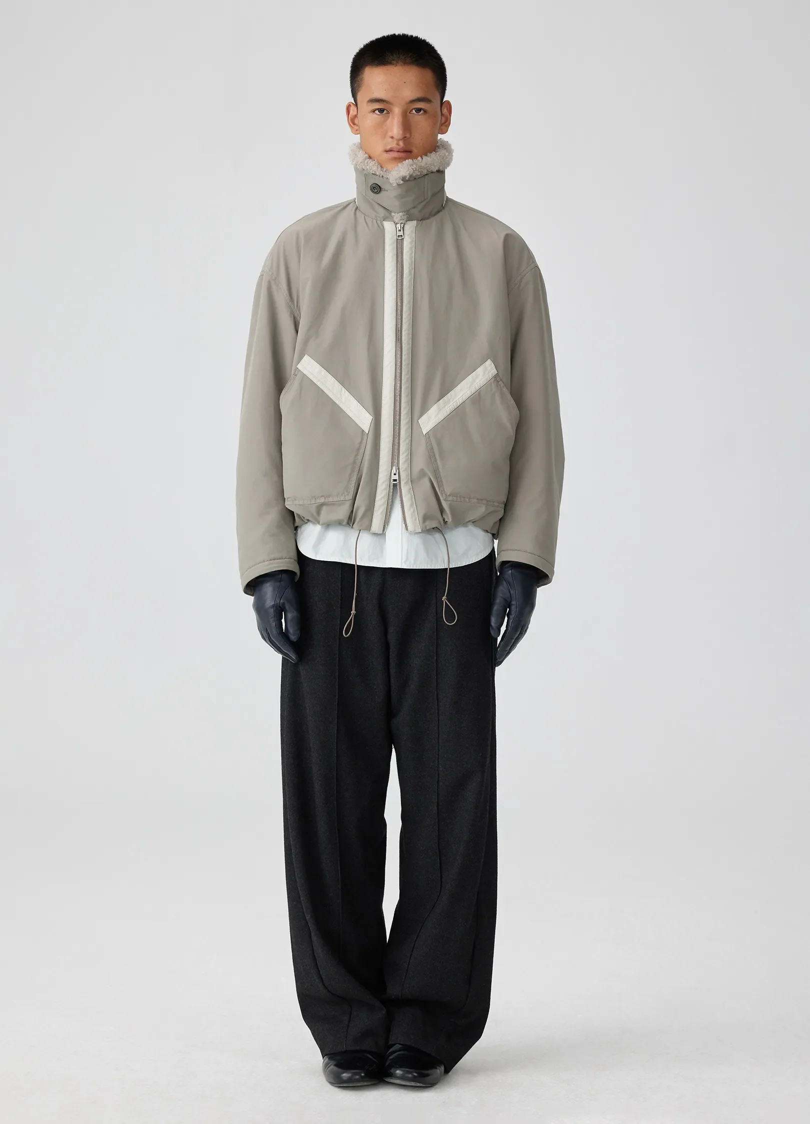 Patchwork Aviator Jacket - Image 7