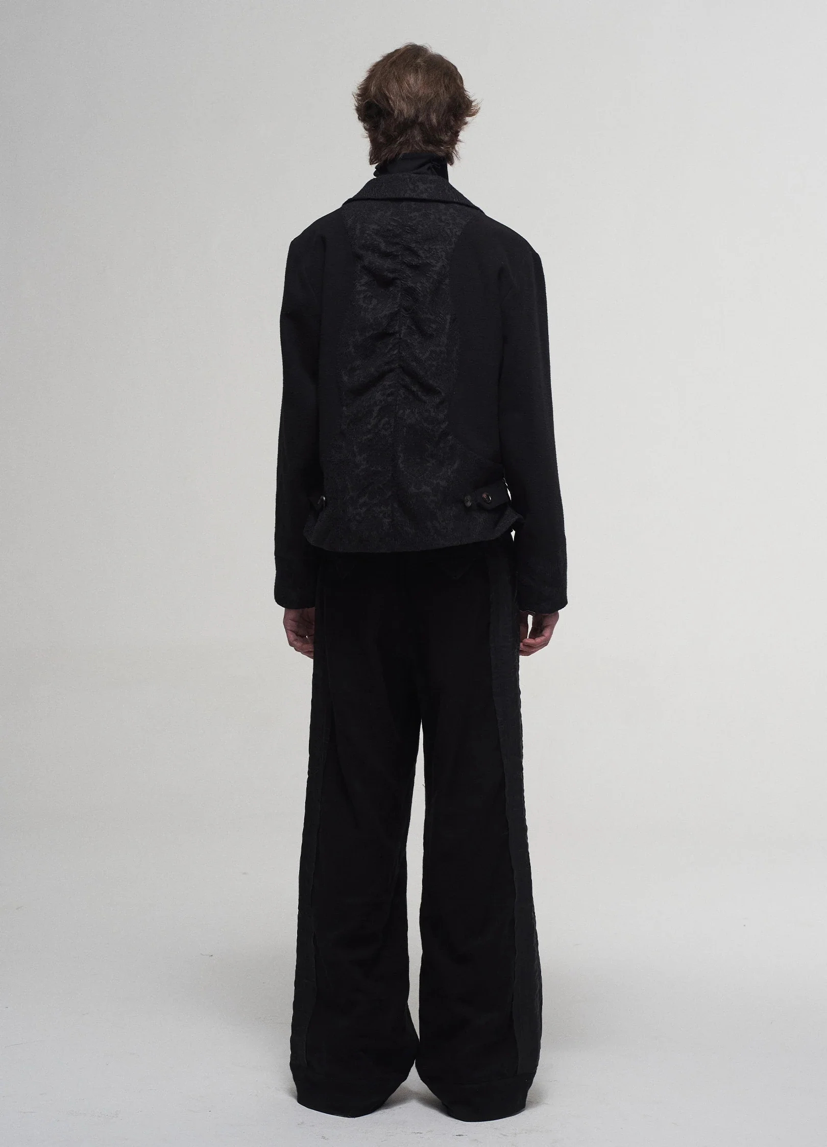 Patchwork Straight Trousers - Image 10