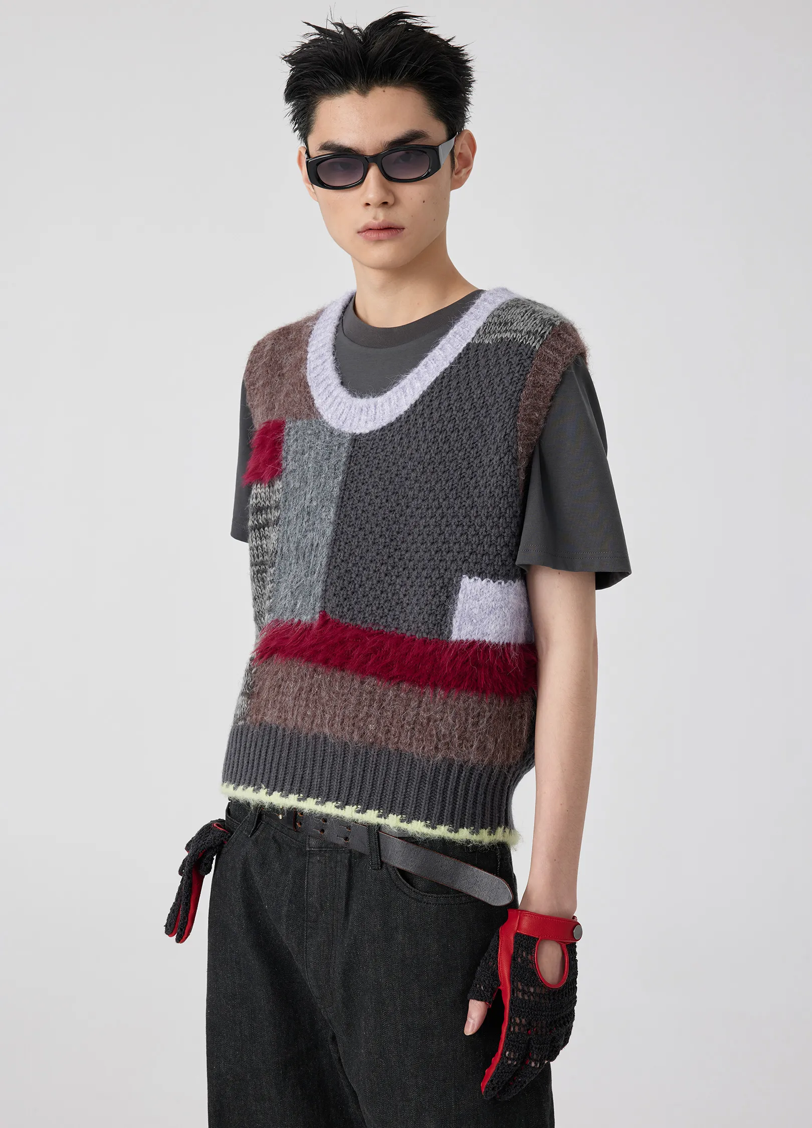 Patchwork Wool Vest