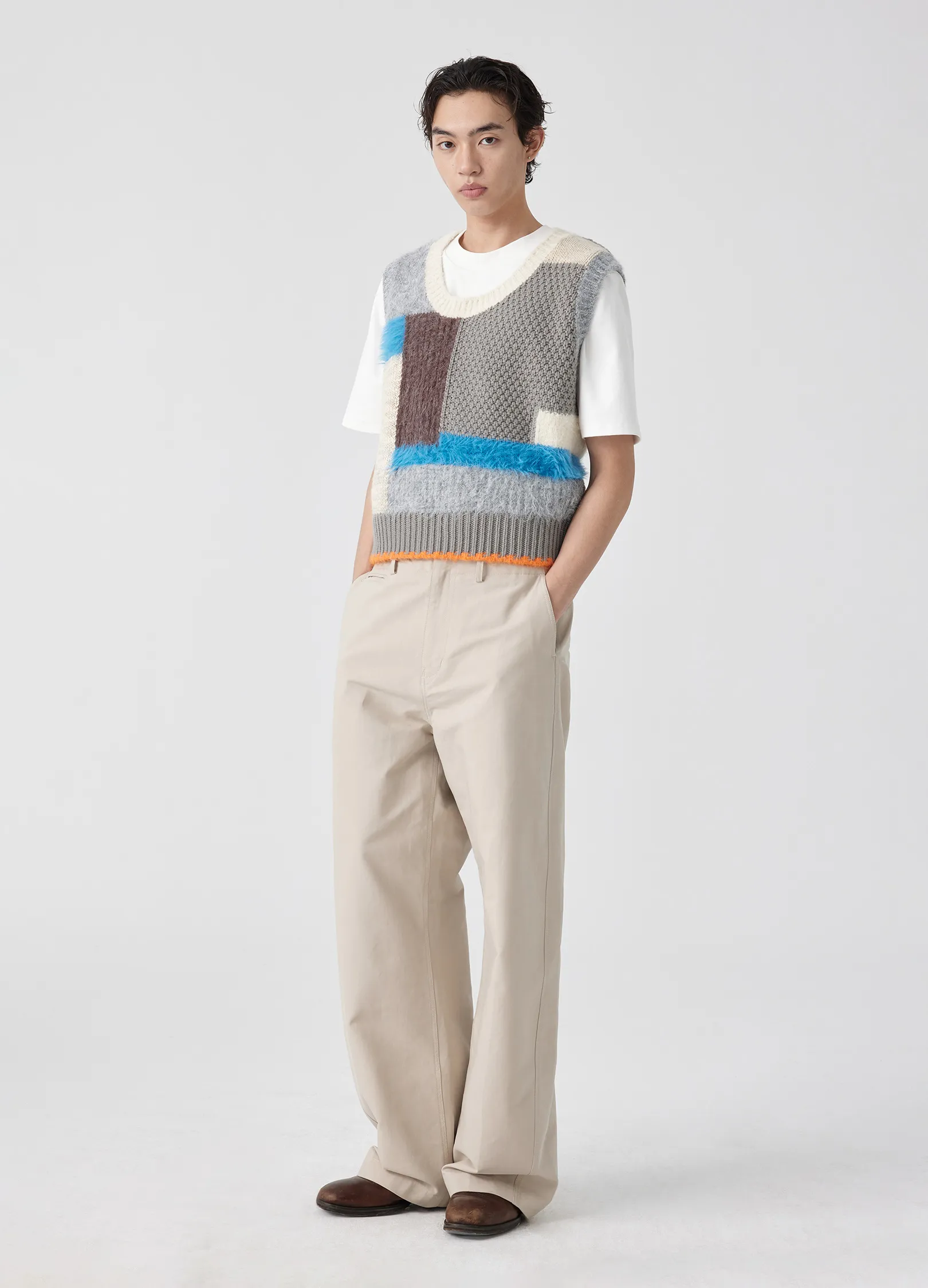 Patchwork Wool Vest - Image 10