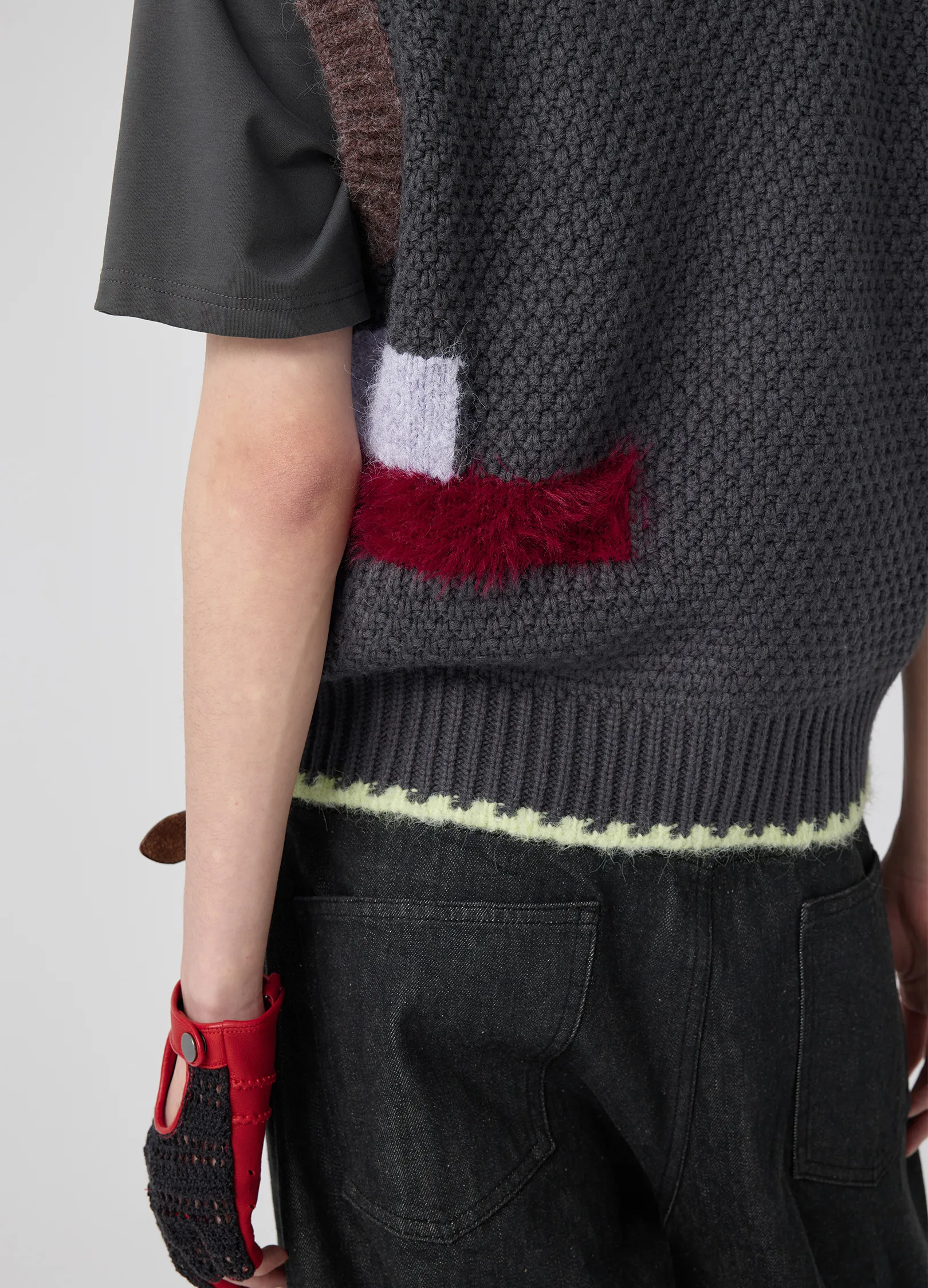Patchwork Wool Vest - Image 12
