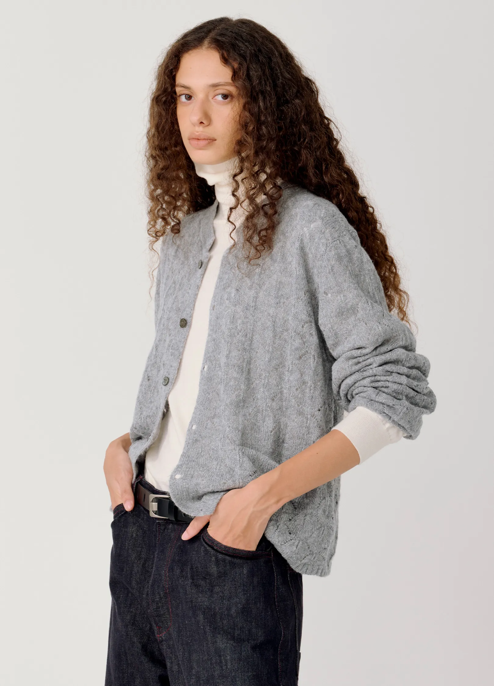 Pattern Wool Cardigan - Image 5