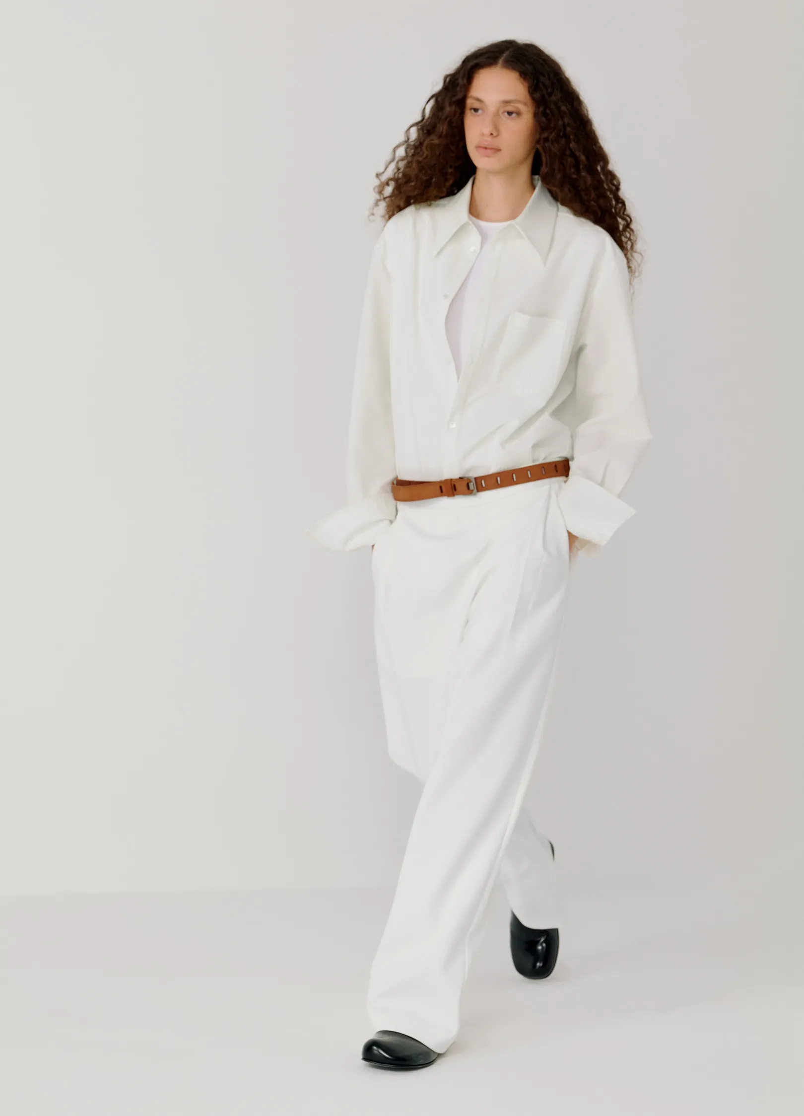 Pinstripe Extended Shirt - Image 8