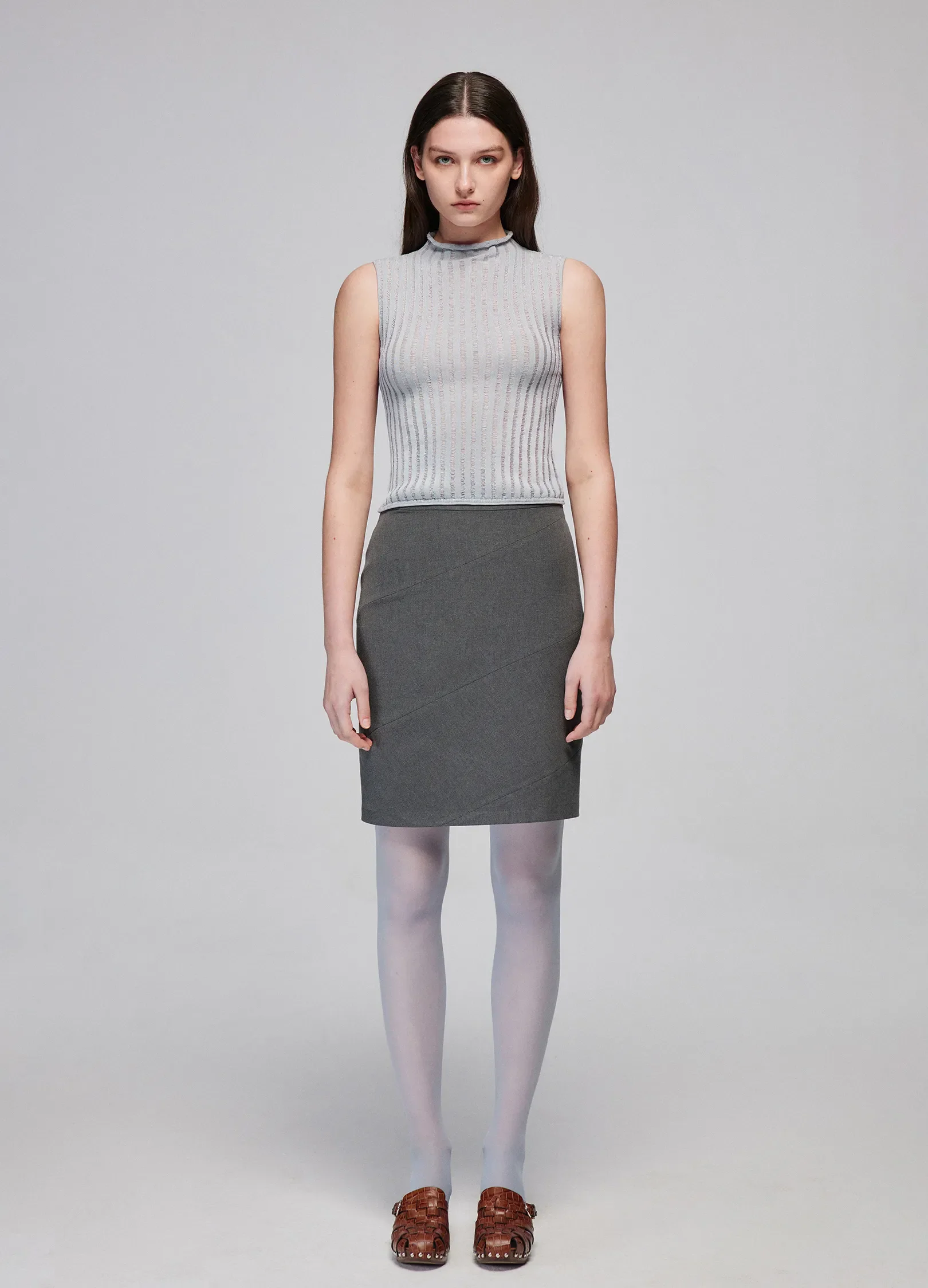 Pinstripe Fitted Top - Image 5