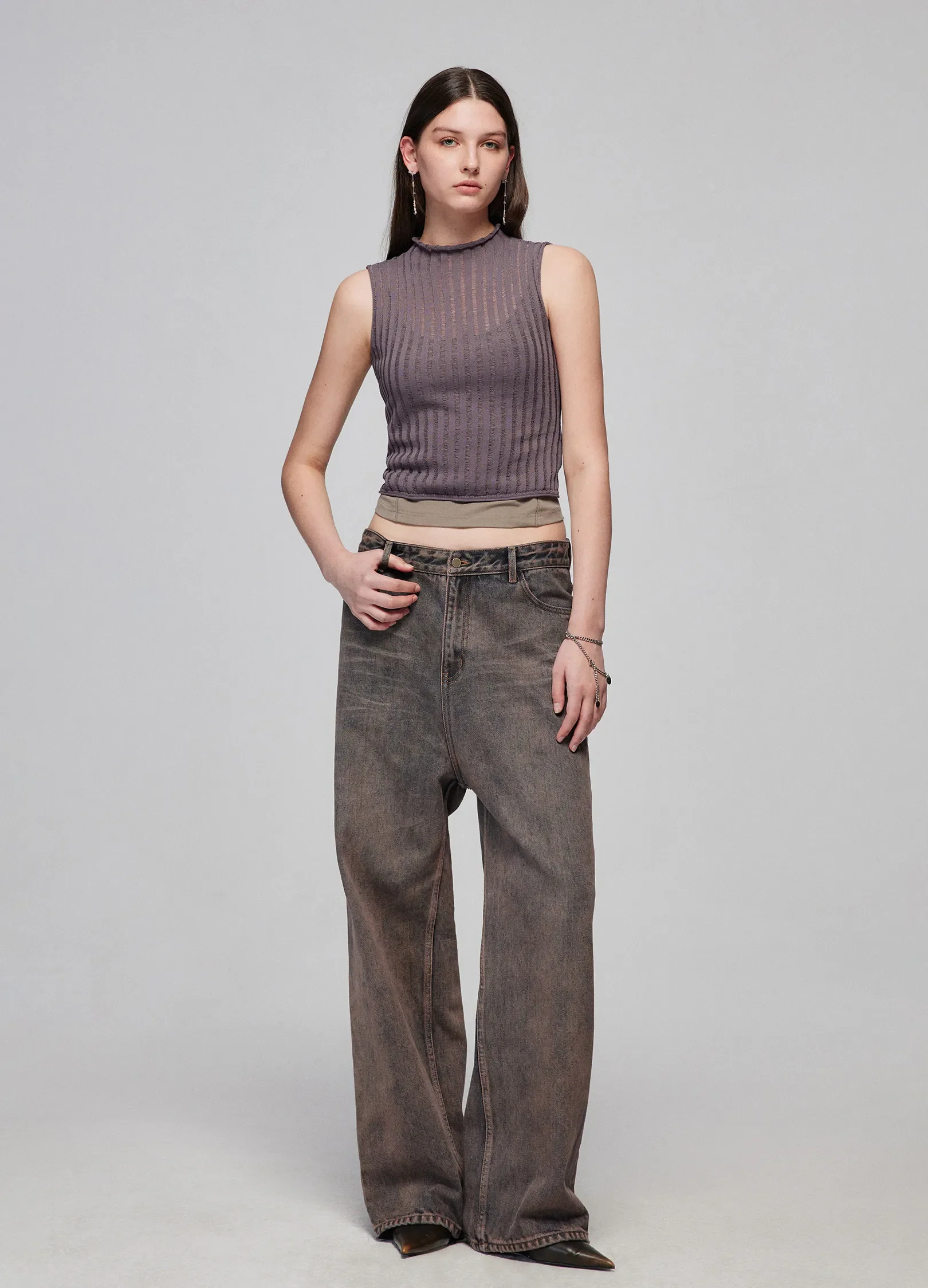 Pinstripe Fitted Top - Image 6