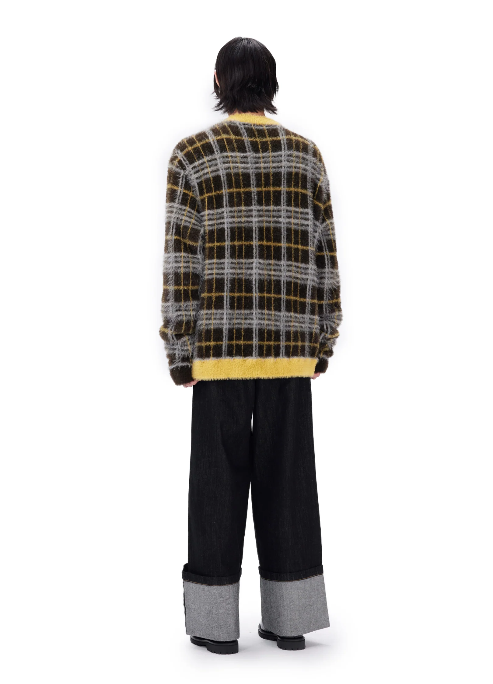 Plaid Knitted Cardigan - Image 10