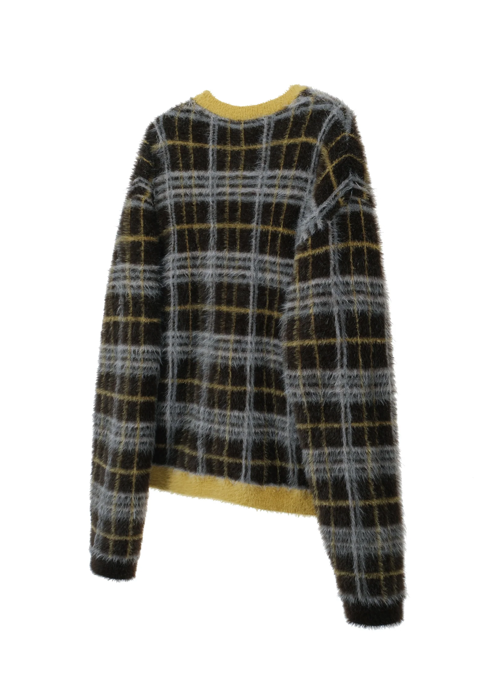 Plaid Knitted Cardigan - Image 14