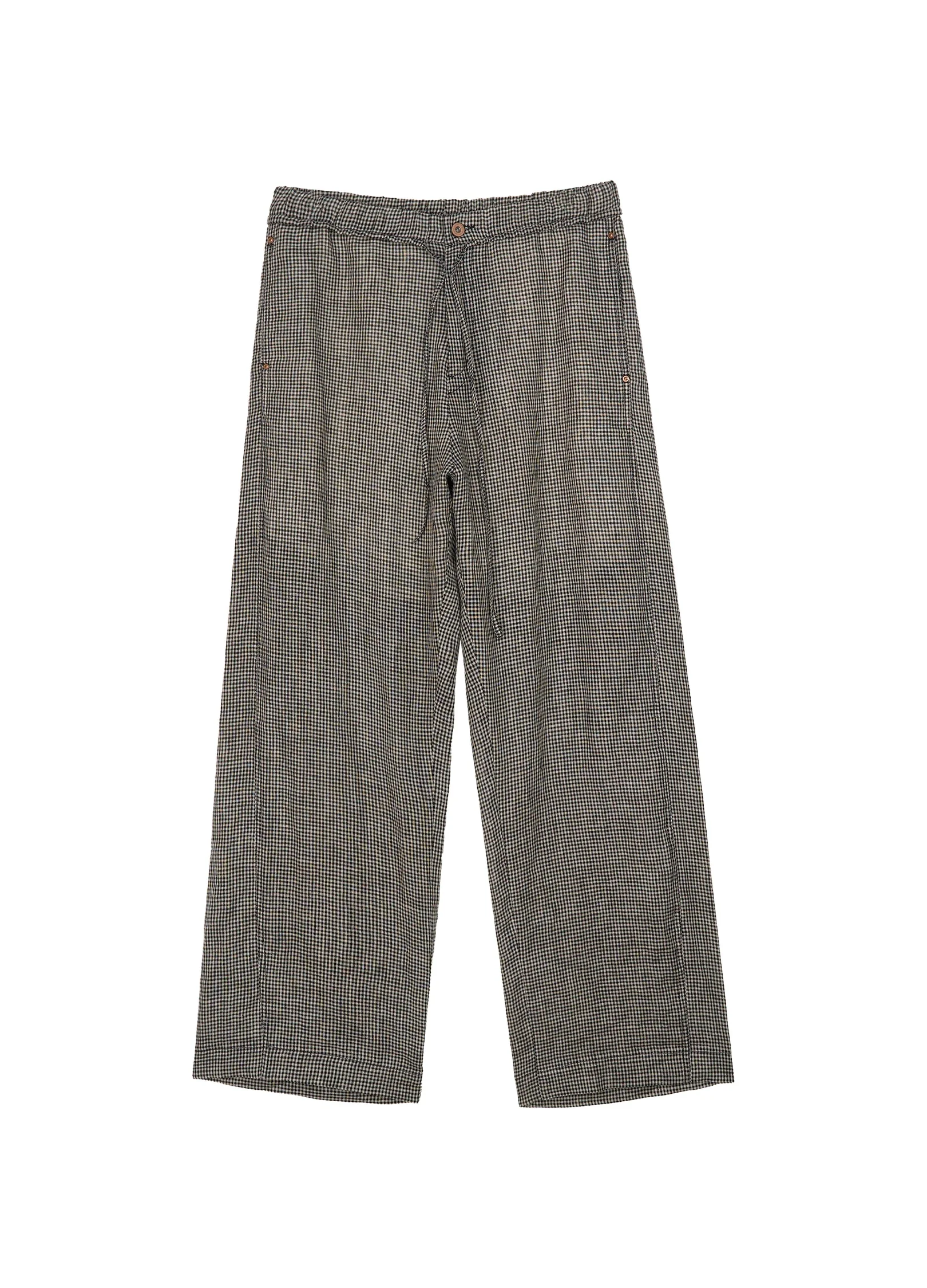 Plaid Linen Trousers - Image 14