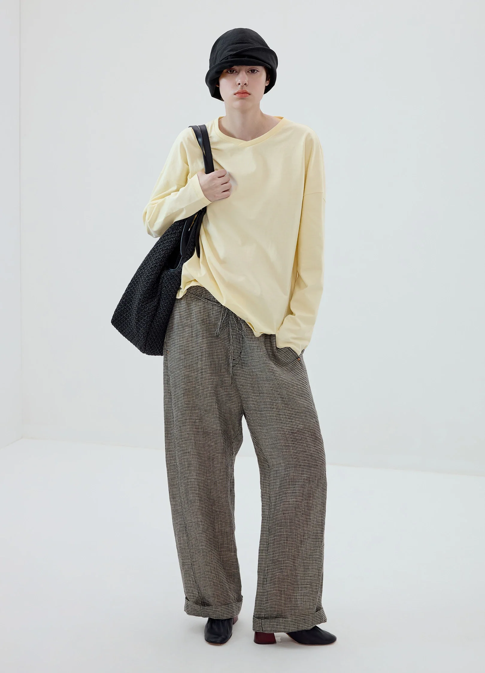 Plaid Linen Trousers - Image 7