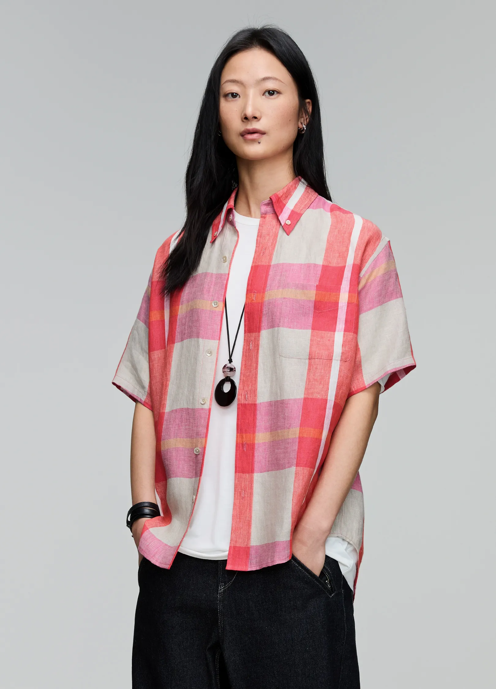 Plaid Loose Shirt - Image 5