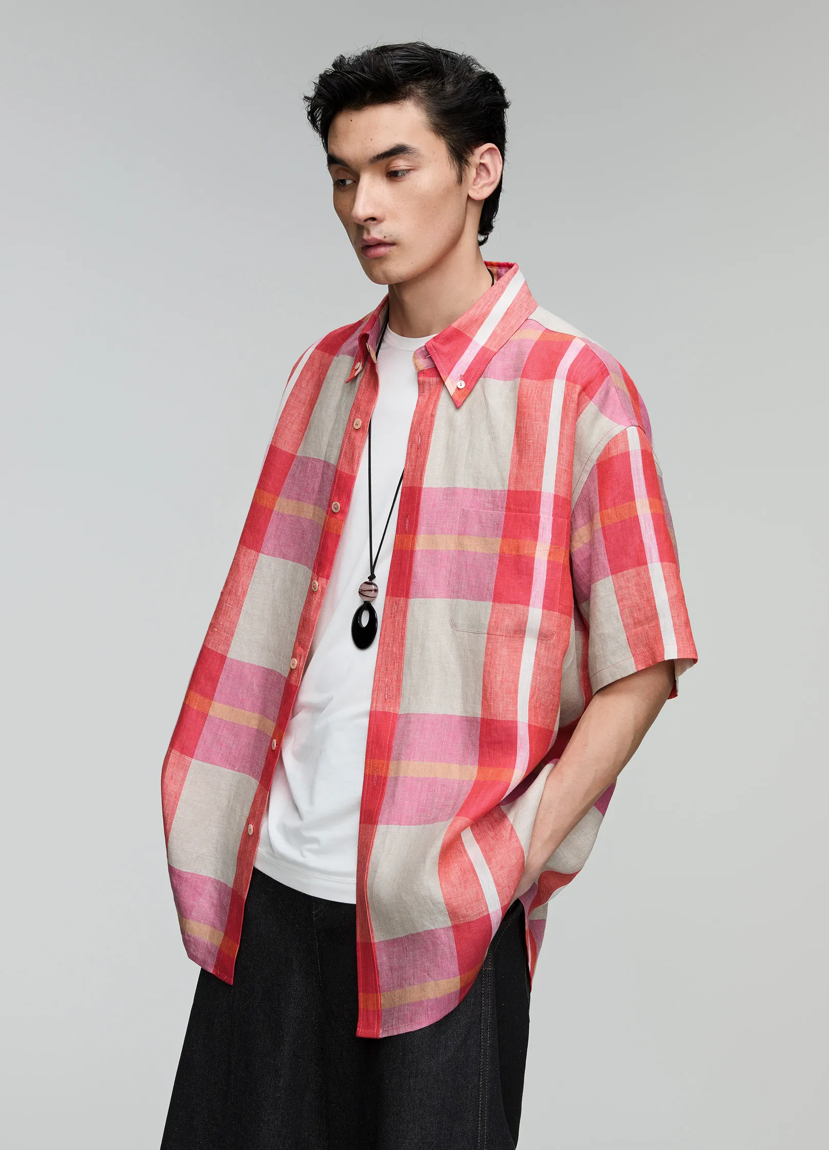 Plaid Loose Shirt - Image 7