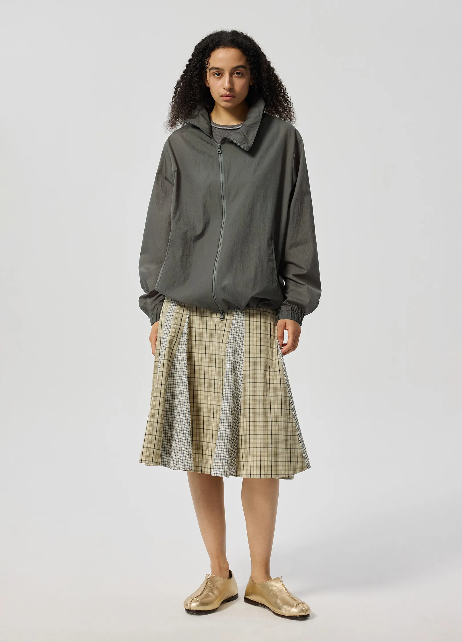 Plaid Mid Skirt - Image 2