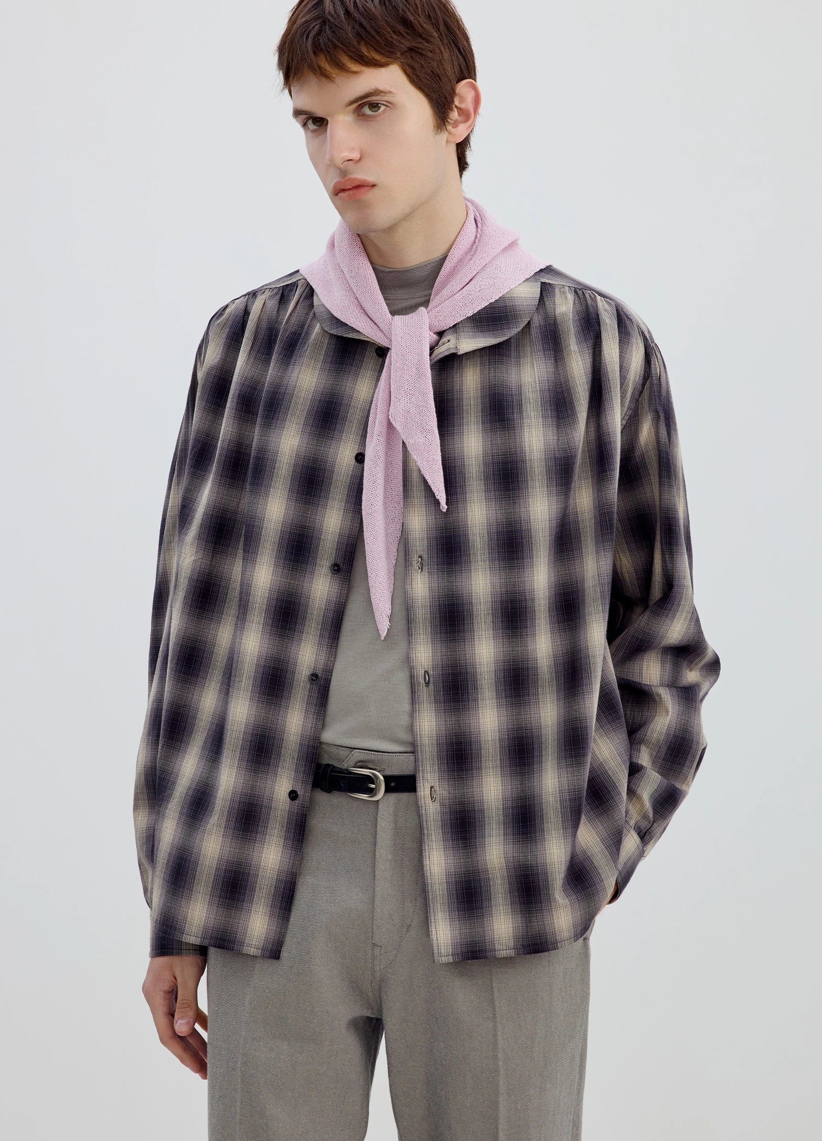 Plaid Shawl Shirt