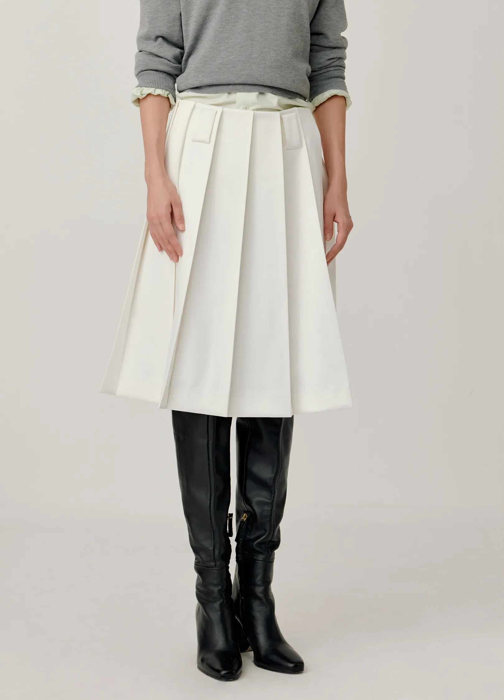 Pleated A-line Skirt - Image 6