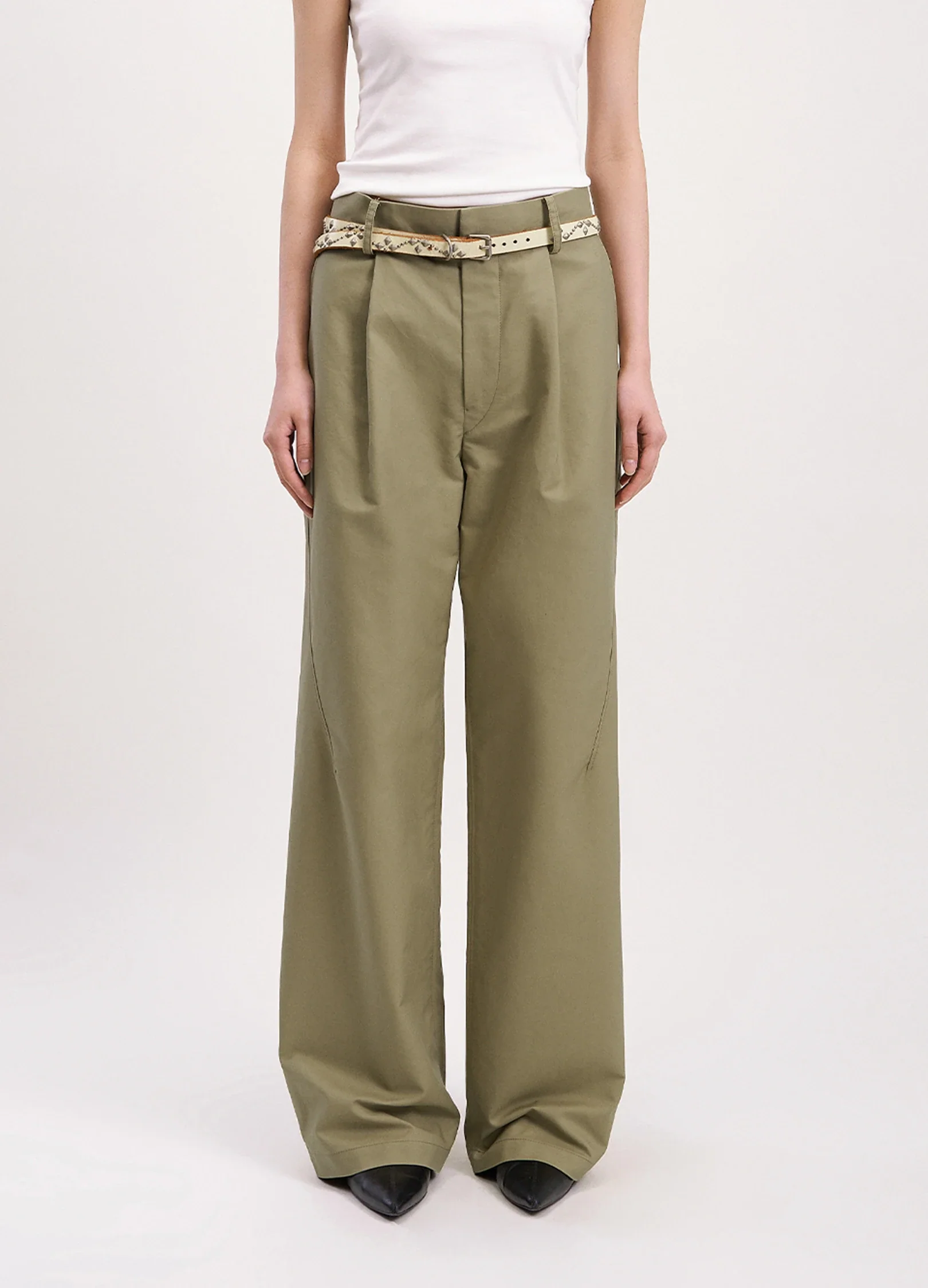 Pleated Chino Trousers - Image 10