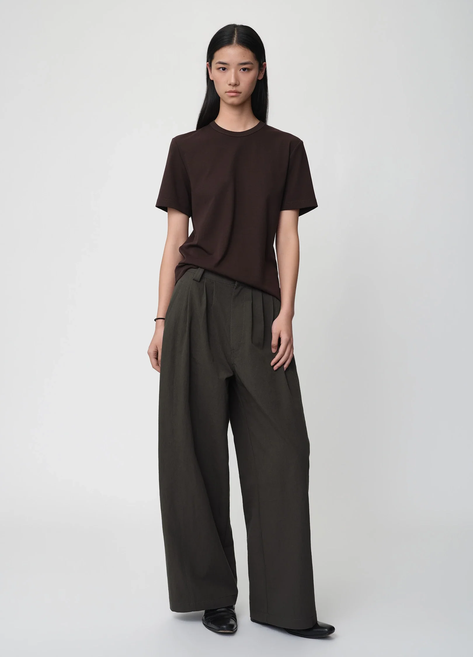Pleated Cotton Trousers - Image 7