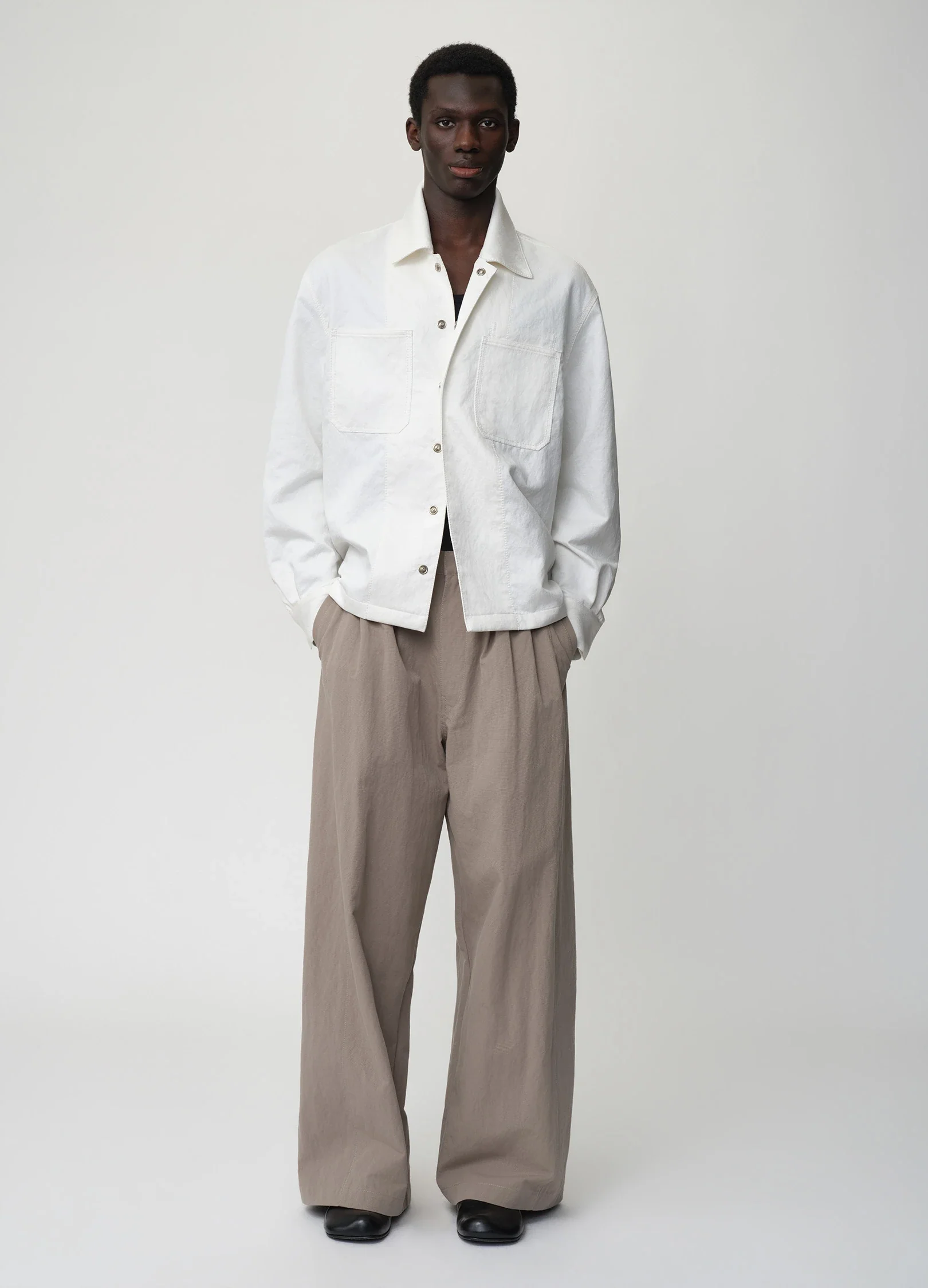 Pleated Cotton Trousers - Image 8
