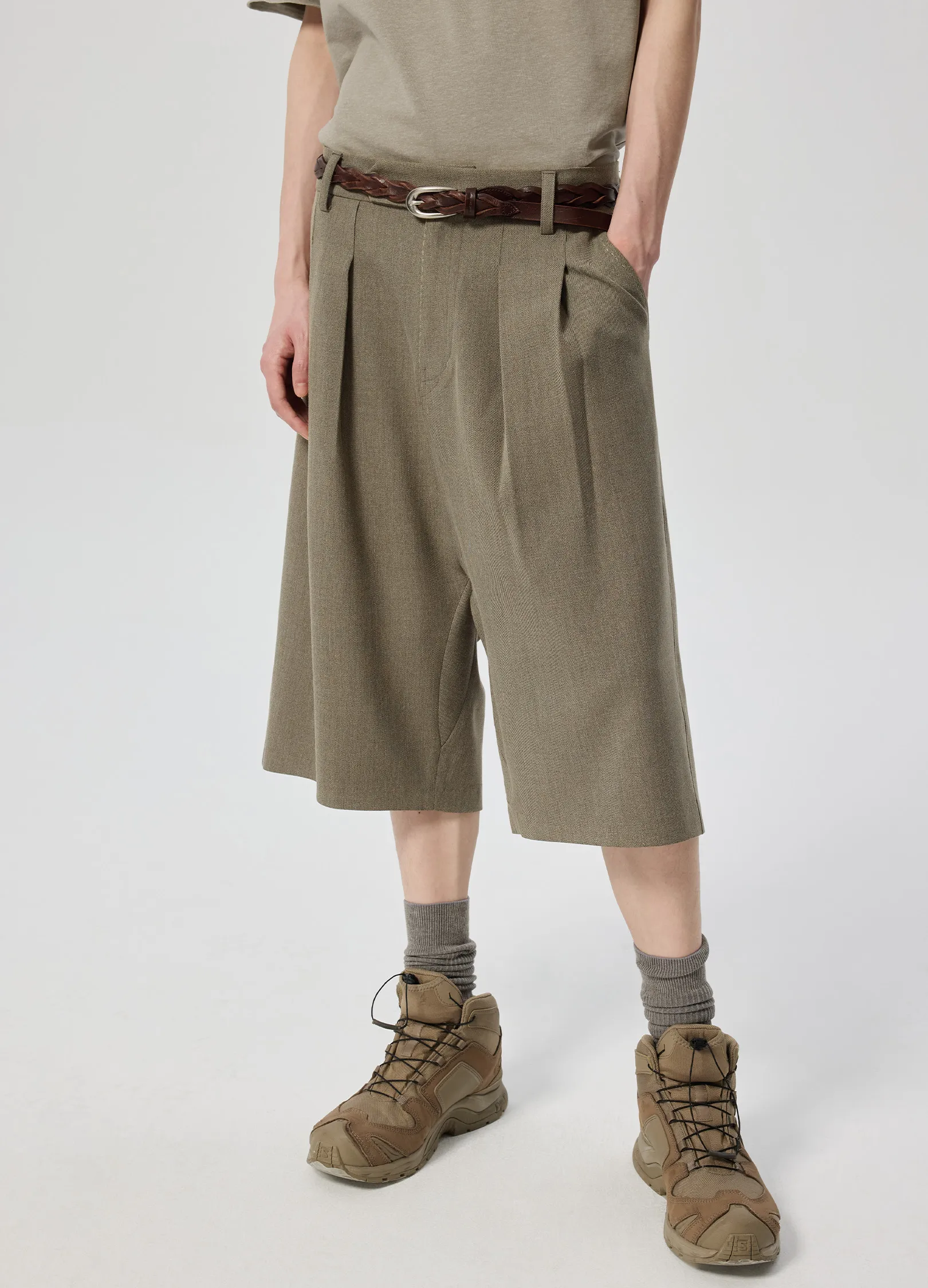 Pleated Drop Shorts - Image 2