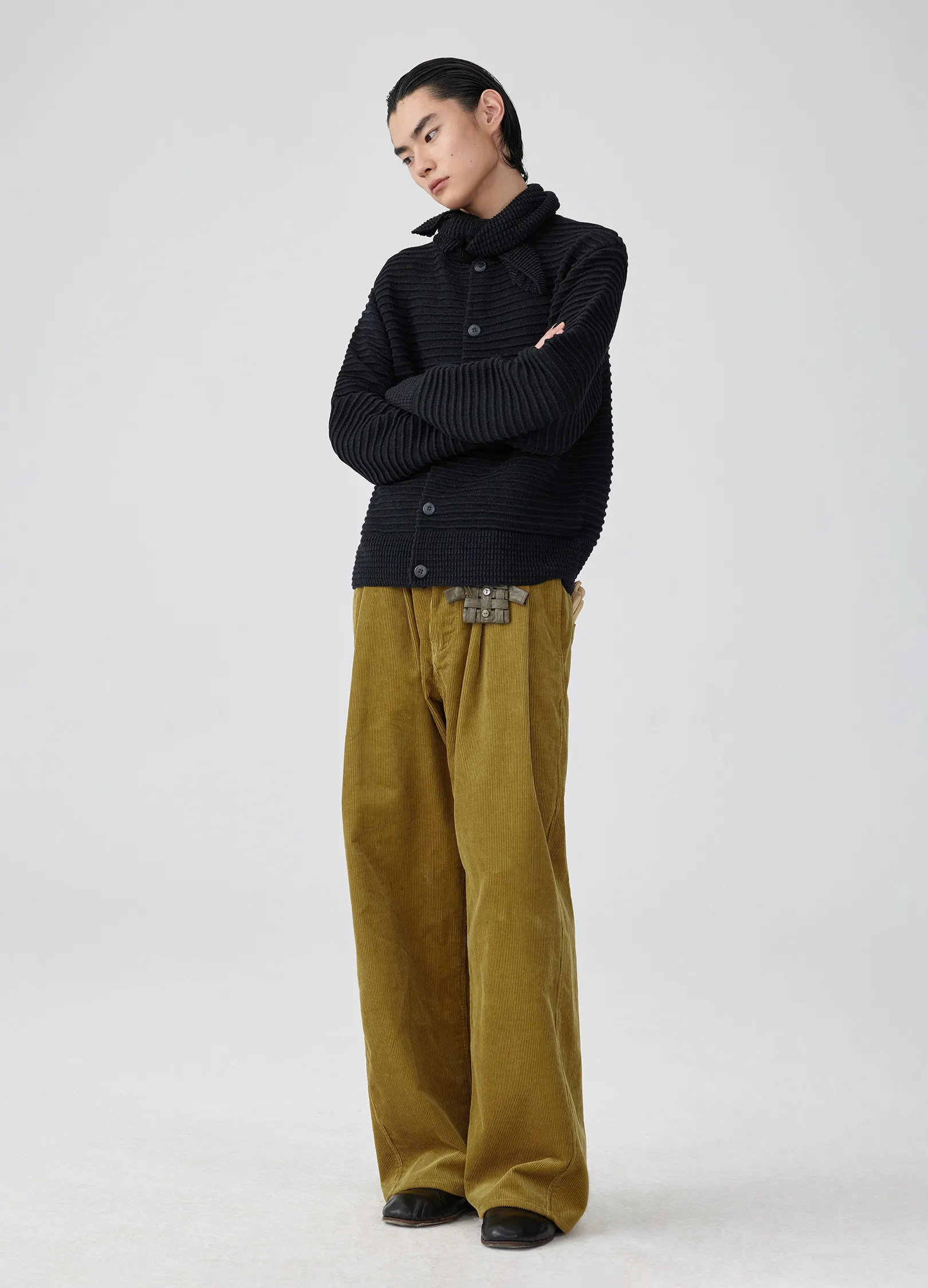 Pleated Knit Cardigan - Image 6