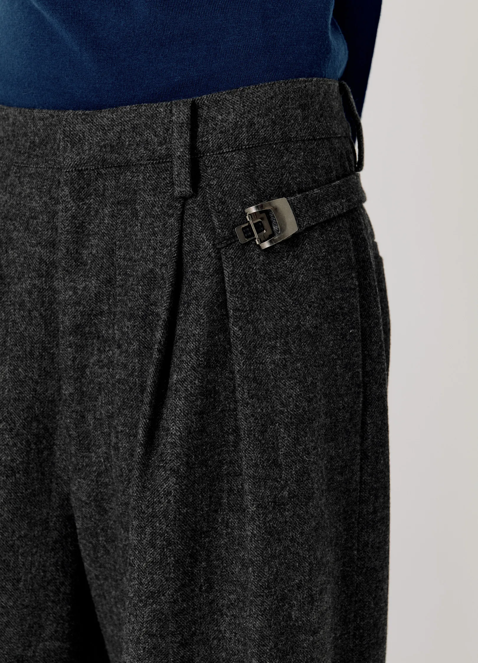 Pleated Knit Trousers - Image 10