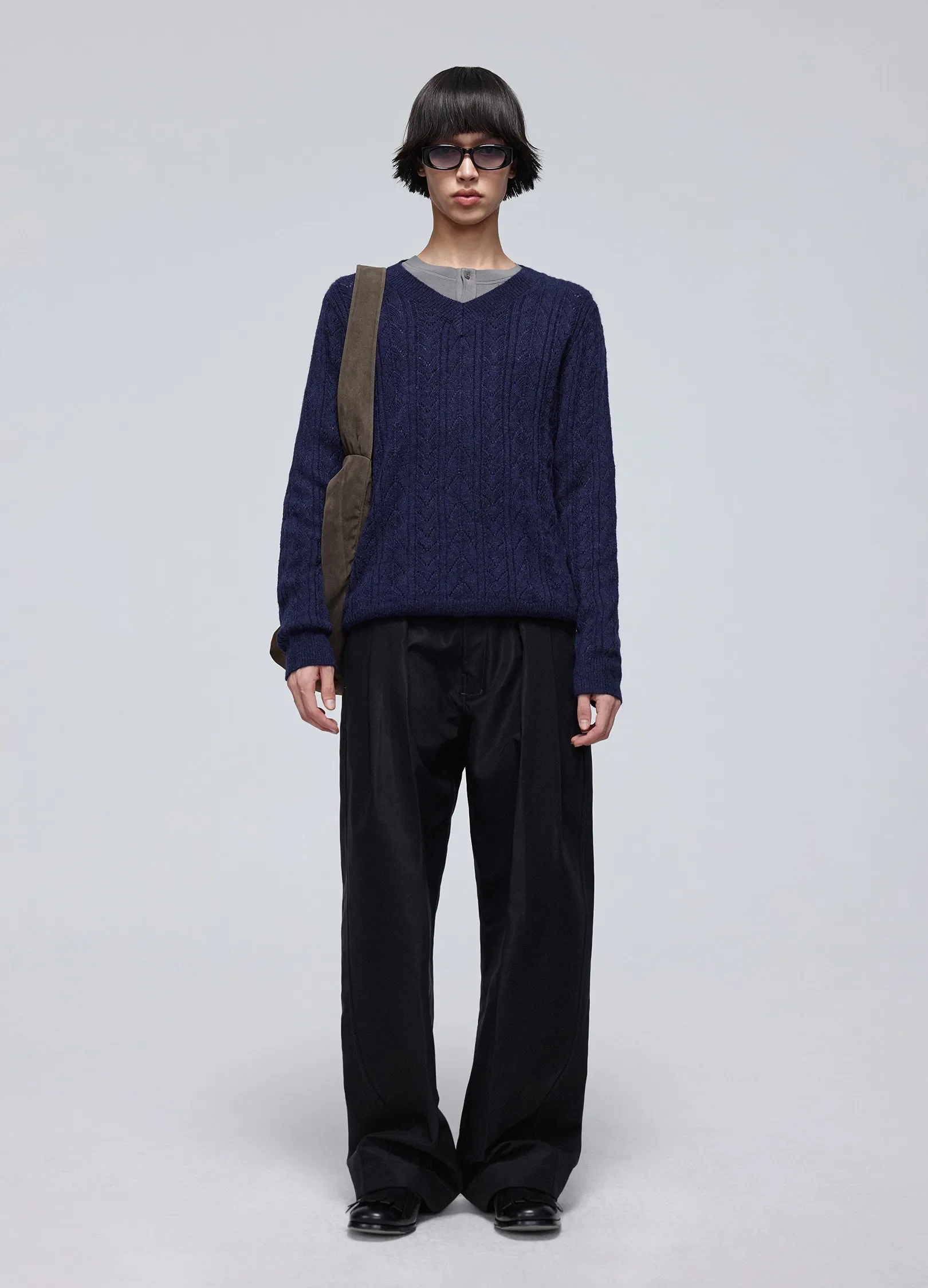 Pleated Light Cotton Trousers - Image 5