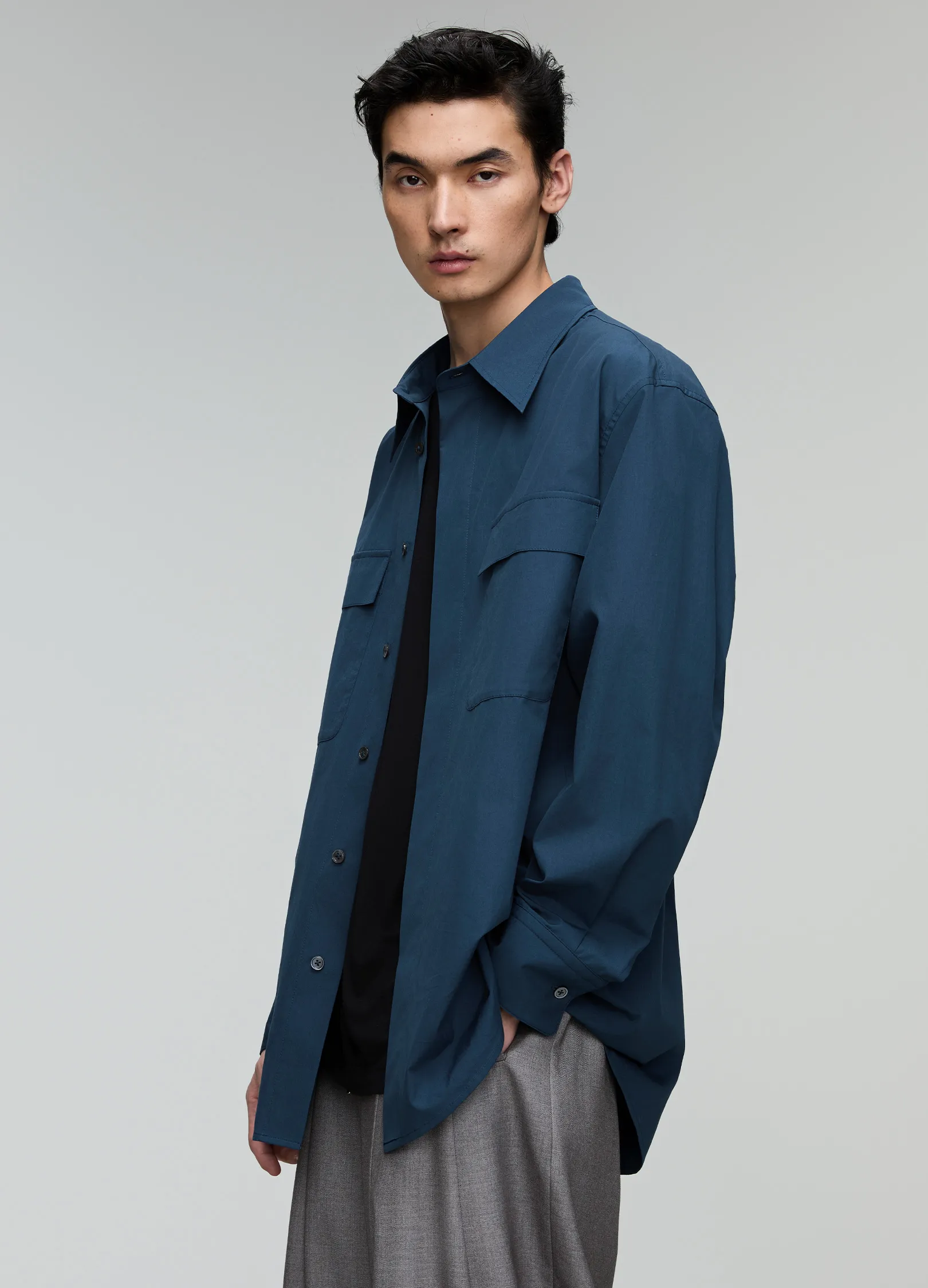 Pointed Collar Overshirt - Image 7