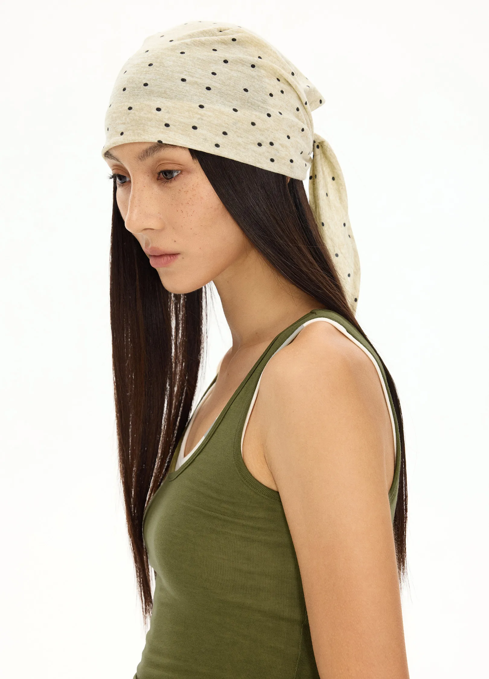 Polka Dot Knitted Bandana - Image 3