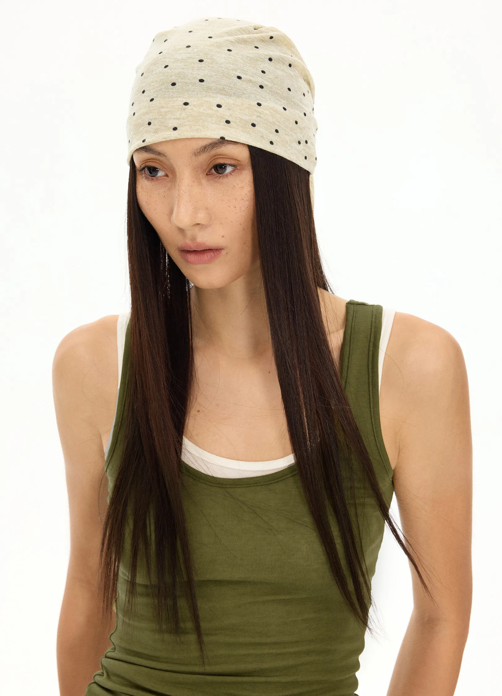 Polka Dot Knitted Bandana - Image 5