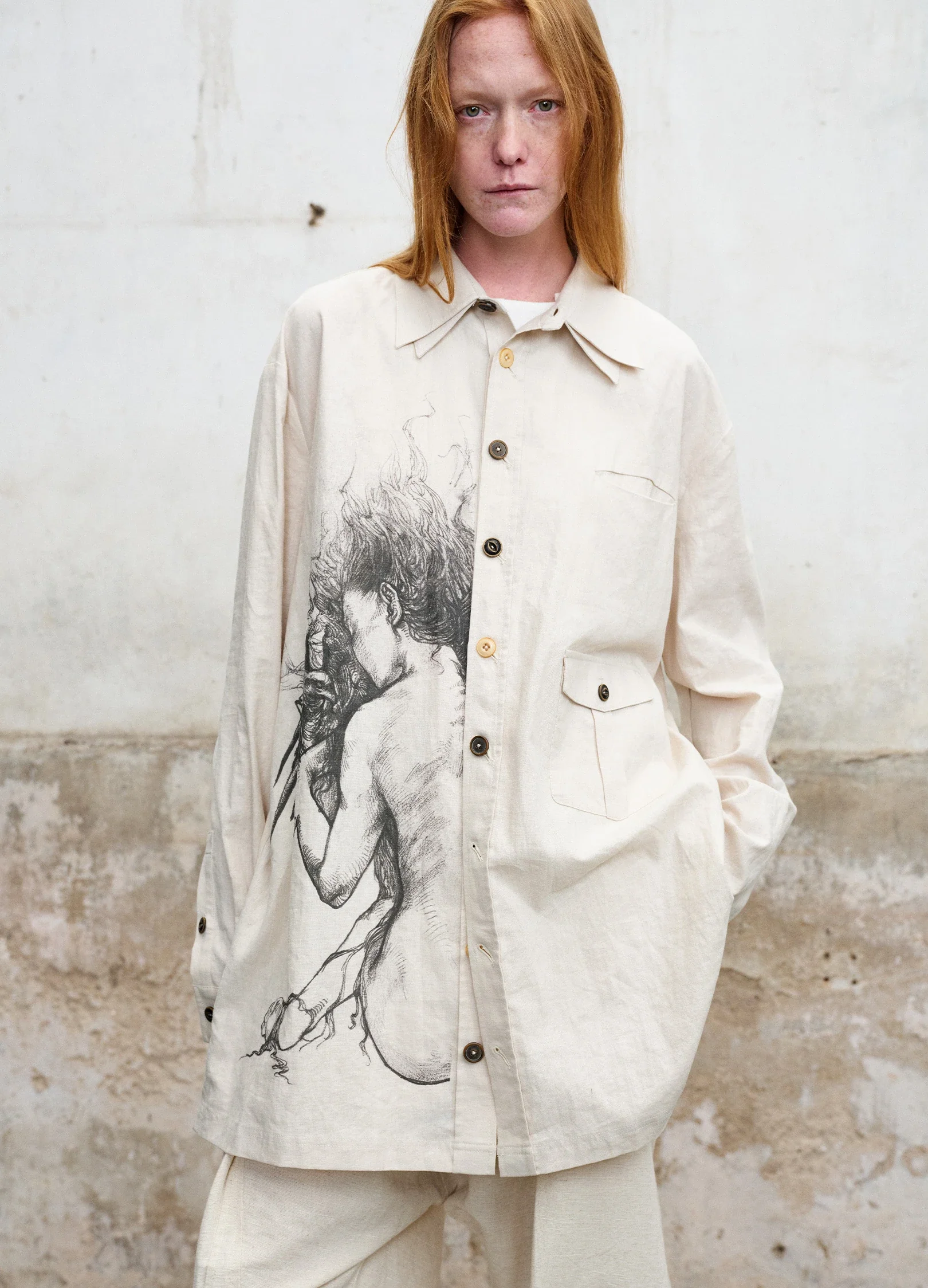 Printed Double Collar Shirt - Image 2